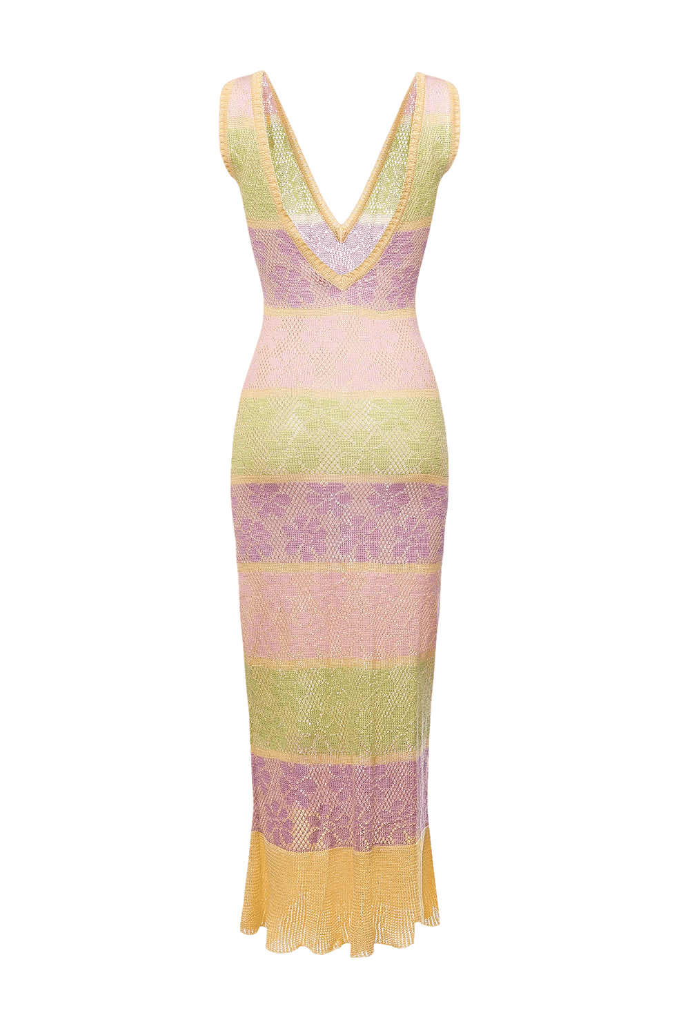 Rainbow Maxi Knit Dress made by ANDREEVA