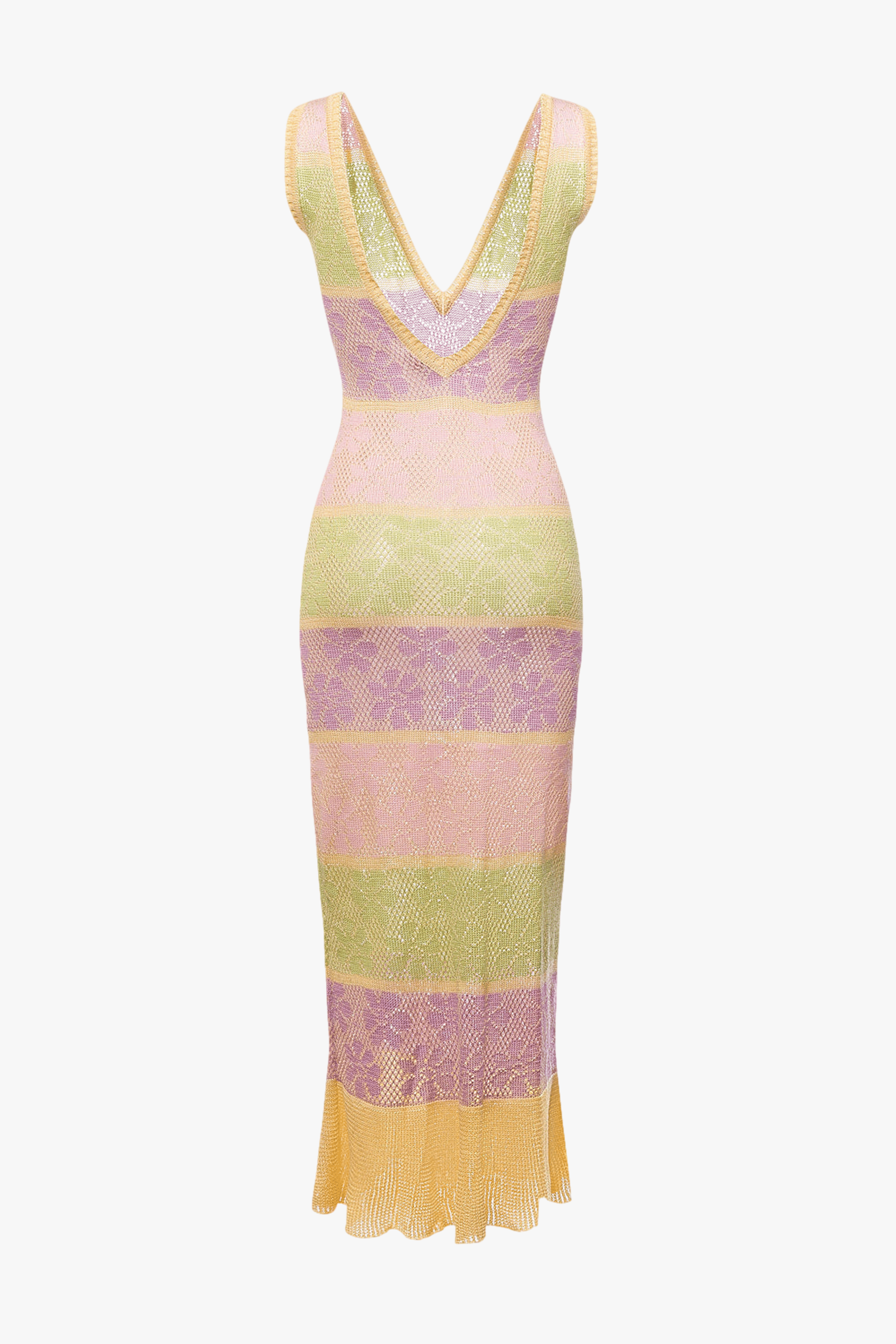 Rainbow Maxi Knit Dress made by ANDREEVA