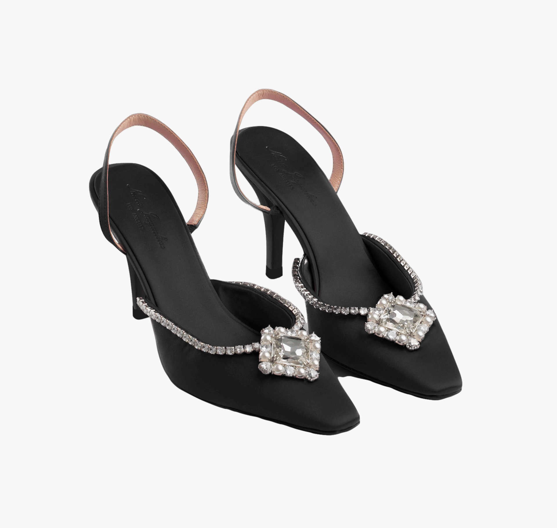 Black Nia Heels (Final Sale) in Black made by Nana Jacqueline