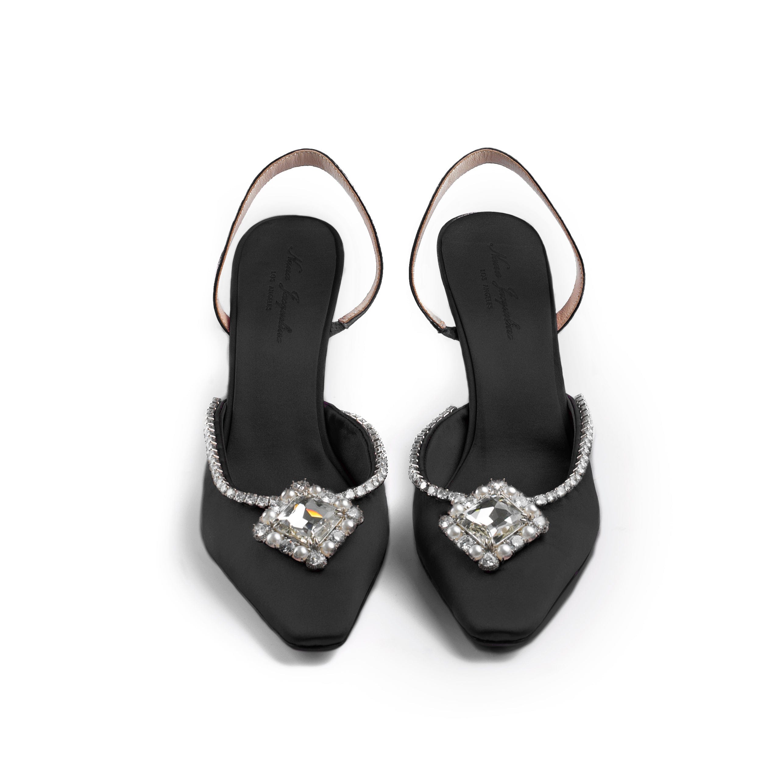 Black Nia Heels (Final Sale) in Black made by Nana Jacqueline