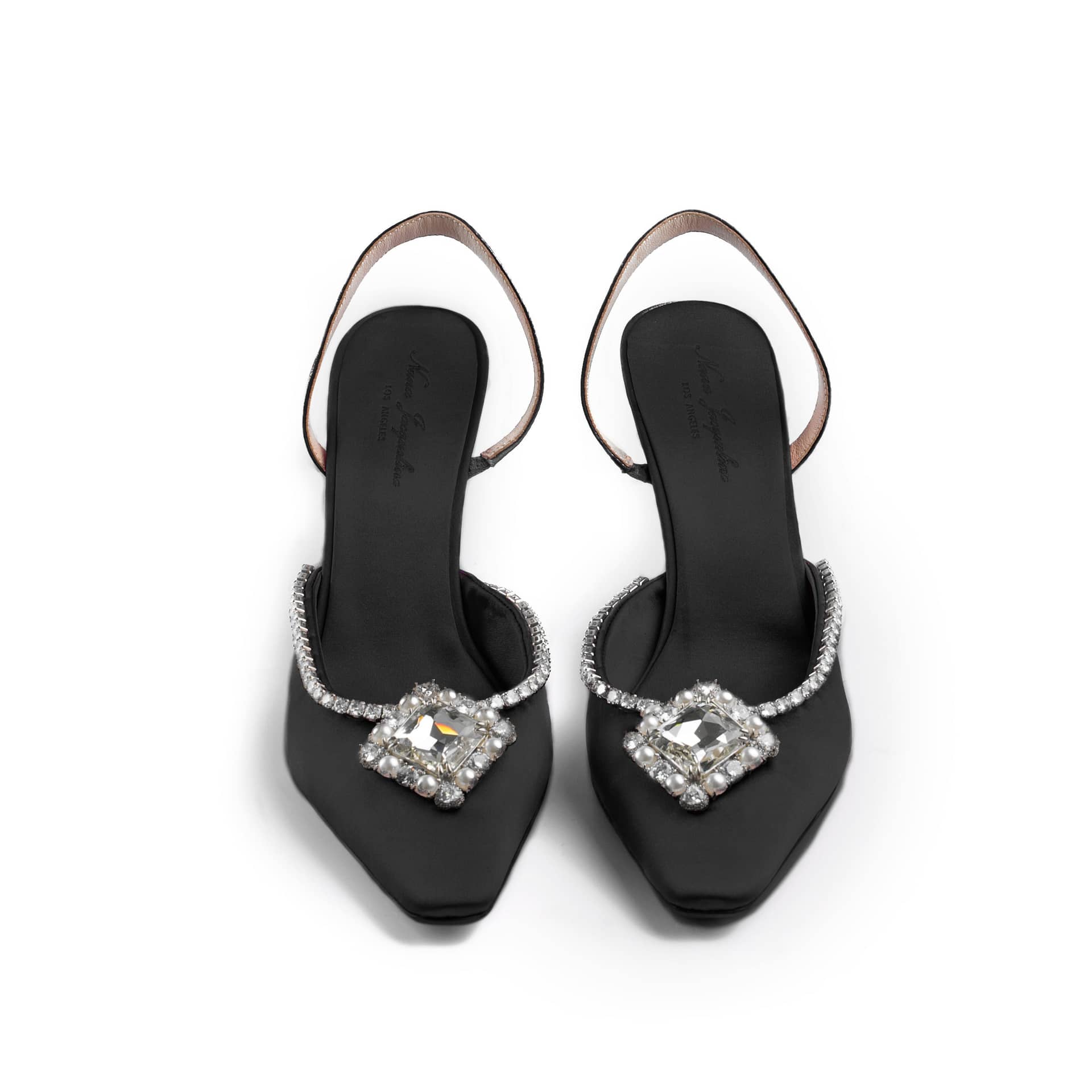 Black Nia Heels (Final Sale) in Black made by Nana Jacqueline