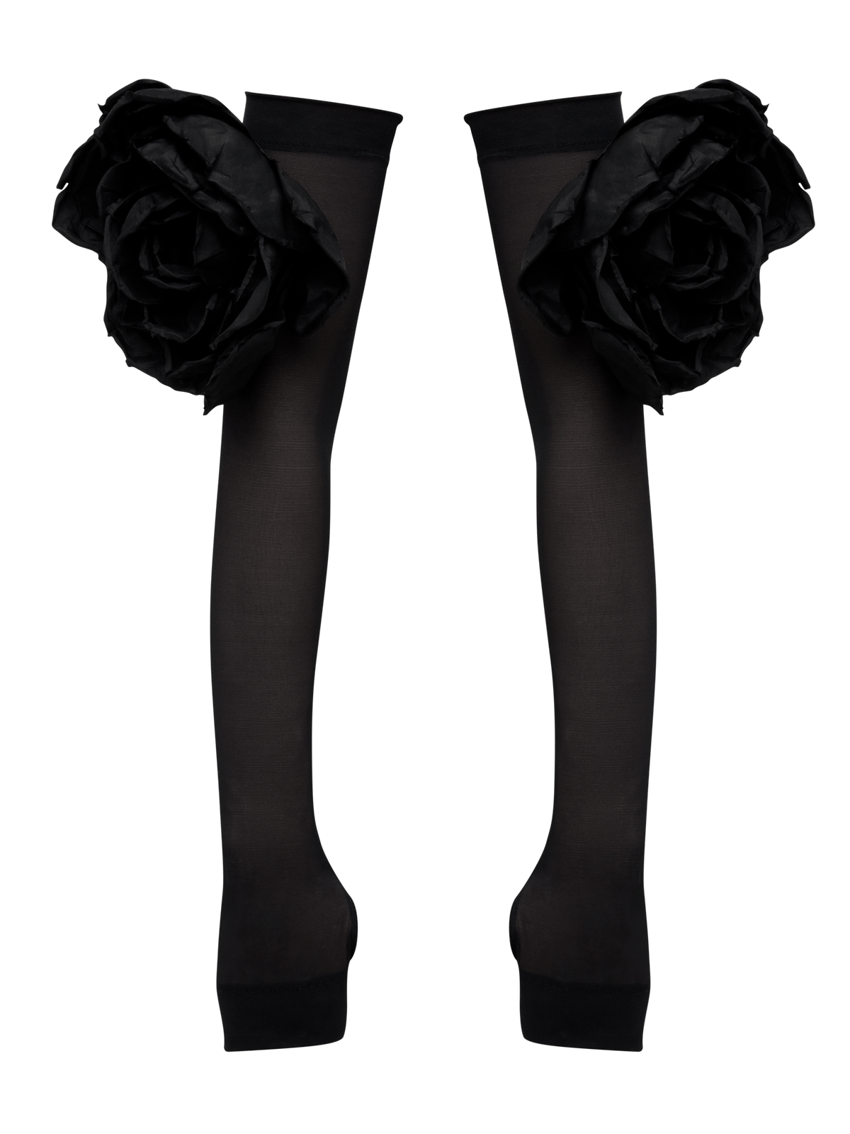 FINGERLESS GLOVES WITH FLORAL EMBELLISHMENTS made by NDS The Label