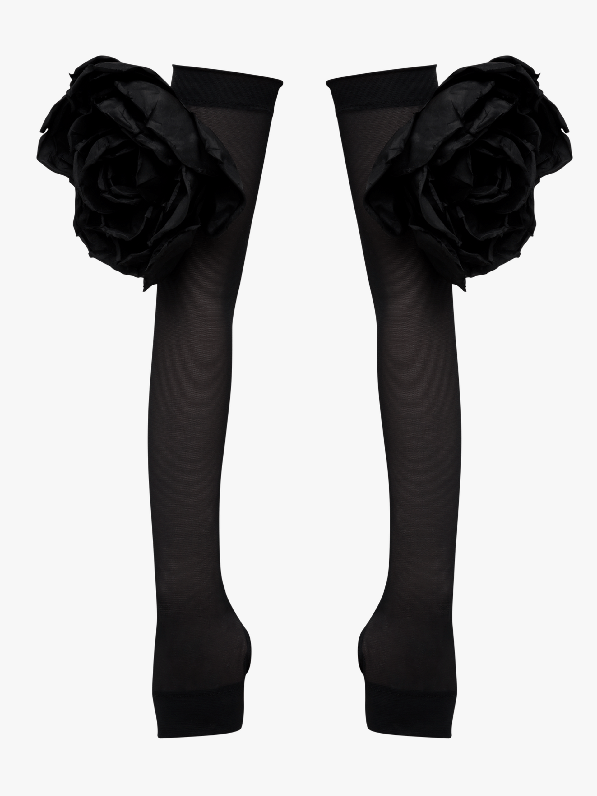 FINGERLESS GLOVES WITH FLORAL EMBELLISHMENTS made by NDS The Label