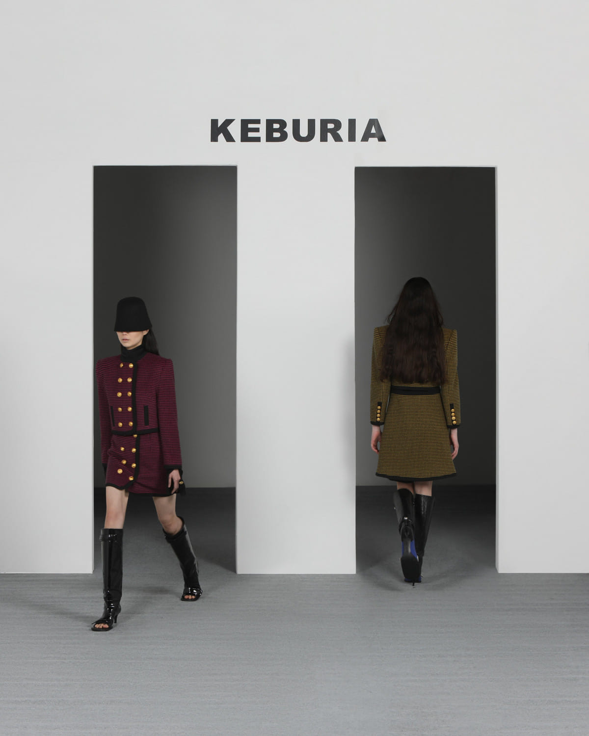WOOL CROPPED DOUBLE-BREASTED BLAZER made by KEBURIA