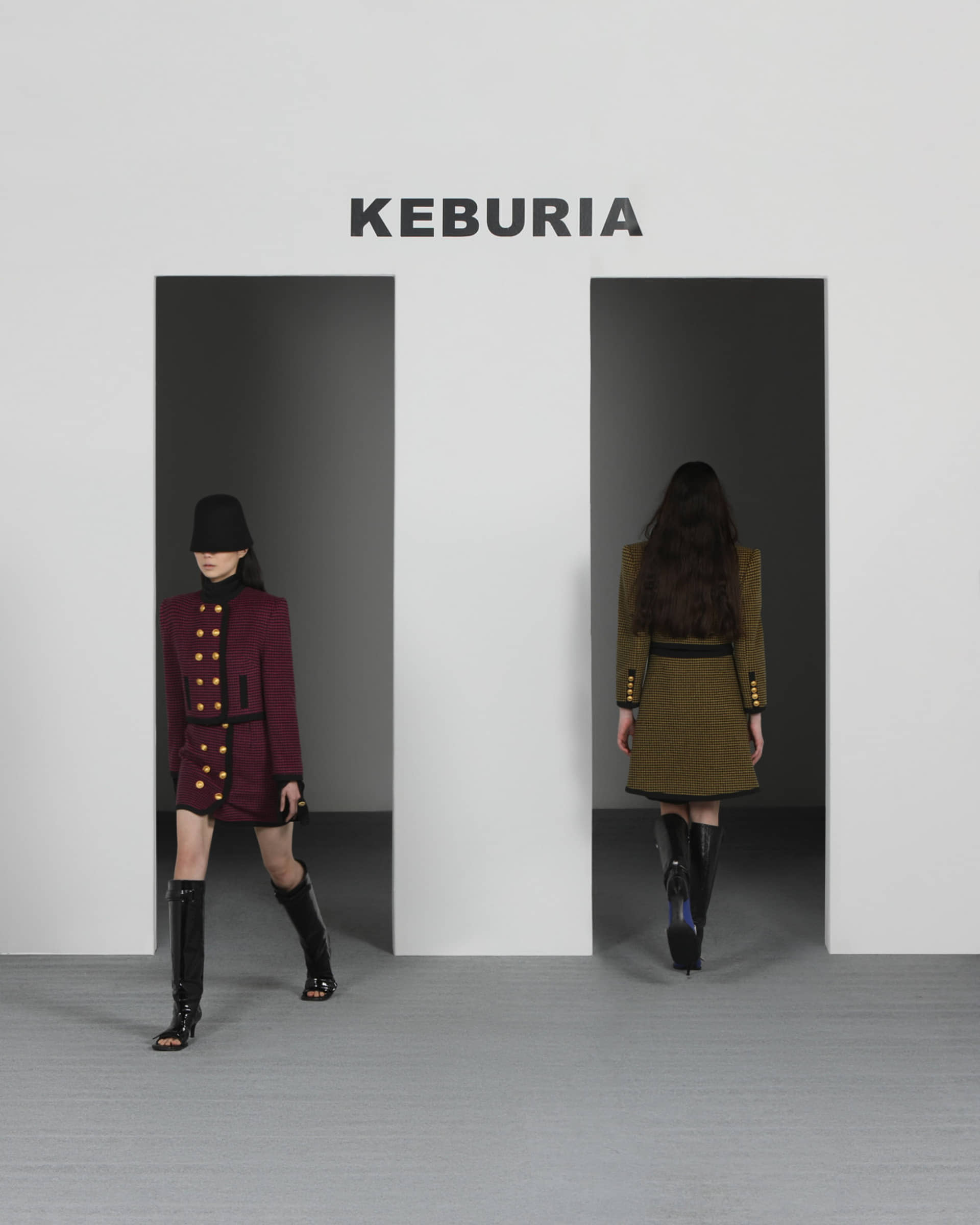 WOOL CROPPED DOUBLE-BREASTED BLAZER made by KEBURIA