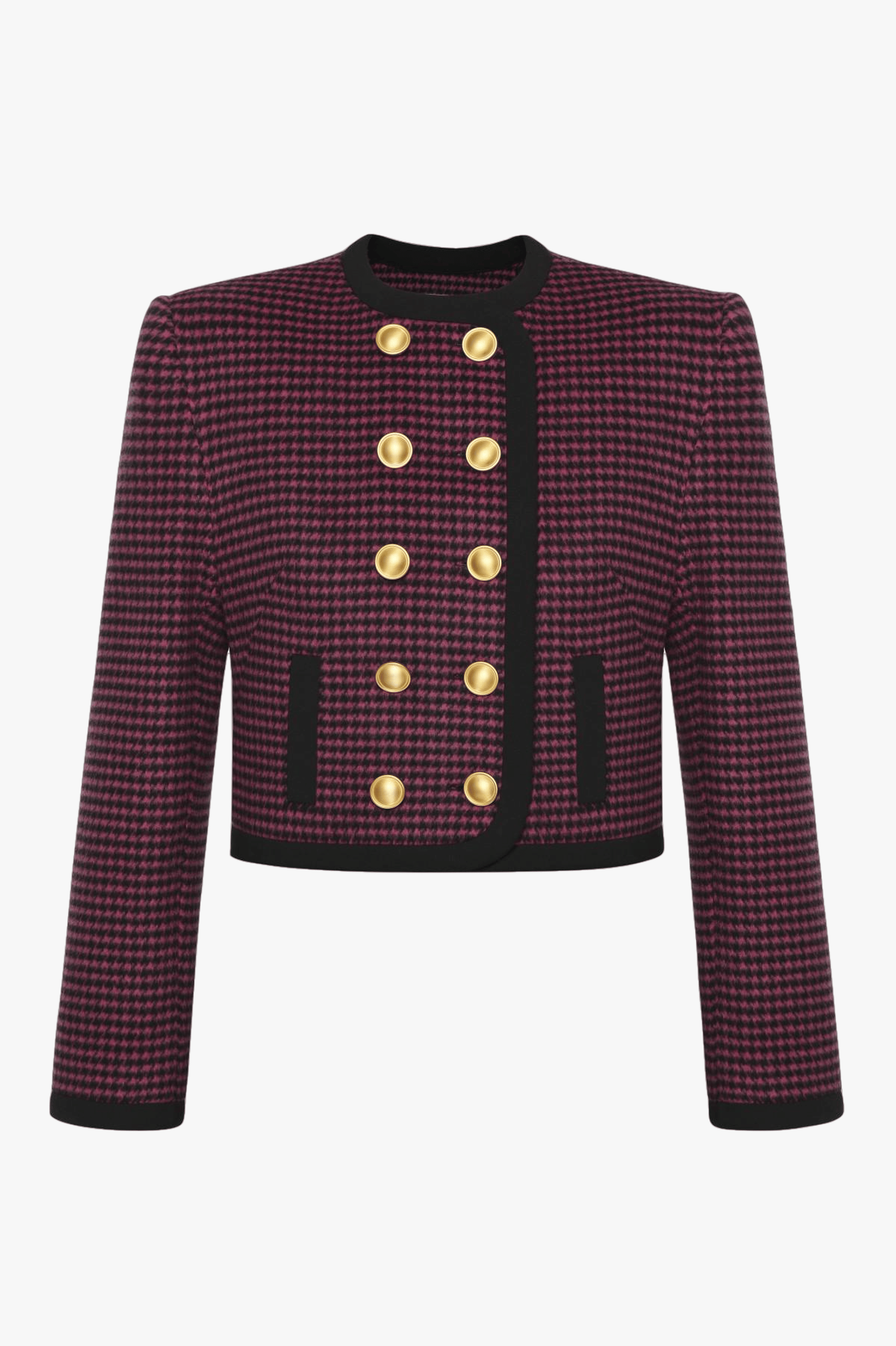 WOOL CROPPED DOUBLE-BREASTED BLAZER made by KEBURIA