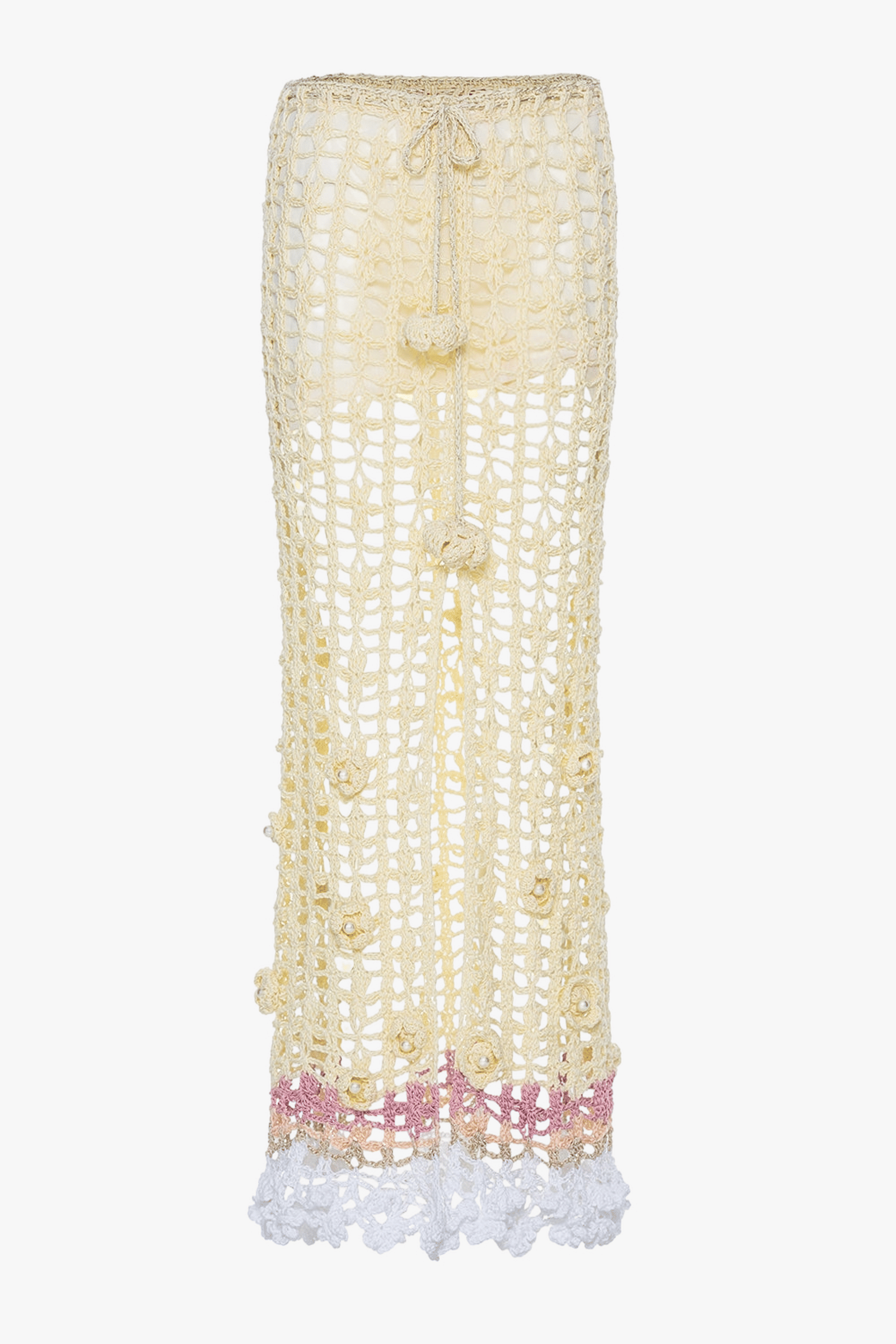 Vanilla Multicolor Handmade Crochet Skirt made by ANDREEVA