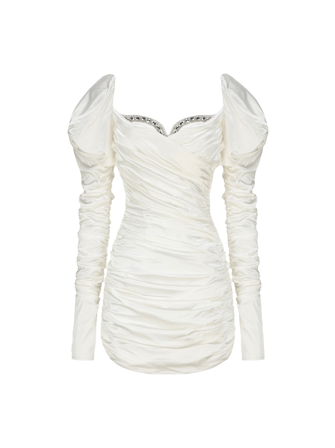 Daphne Satin Dress (White) made by Nana Jacqueline