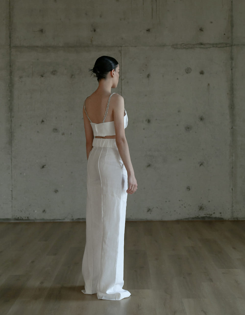 ANJA White Pants High Waisted made by MAET