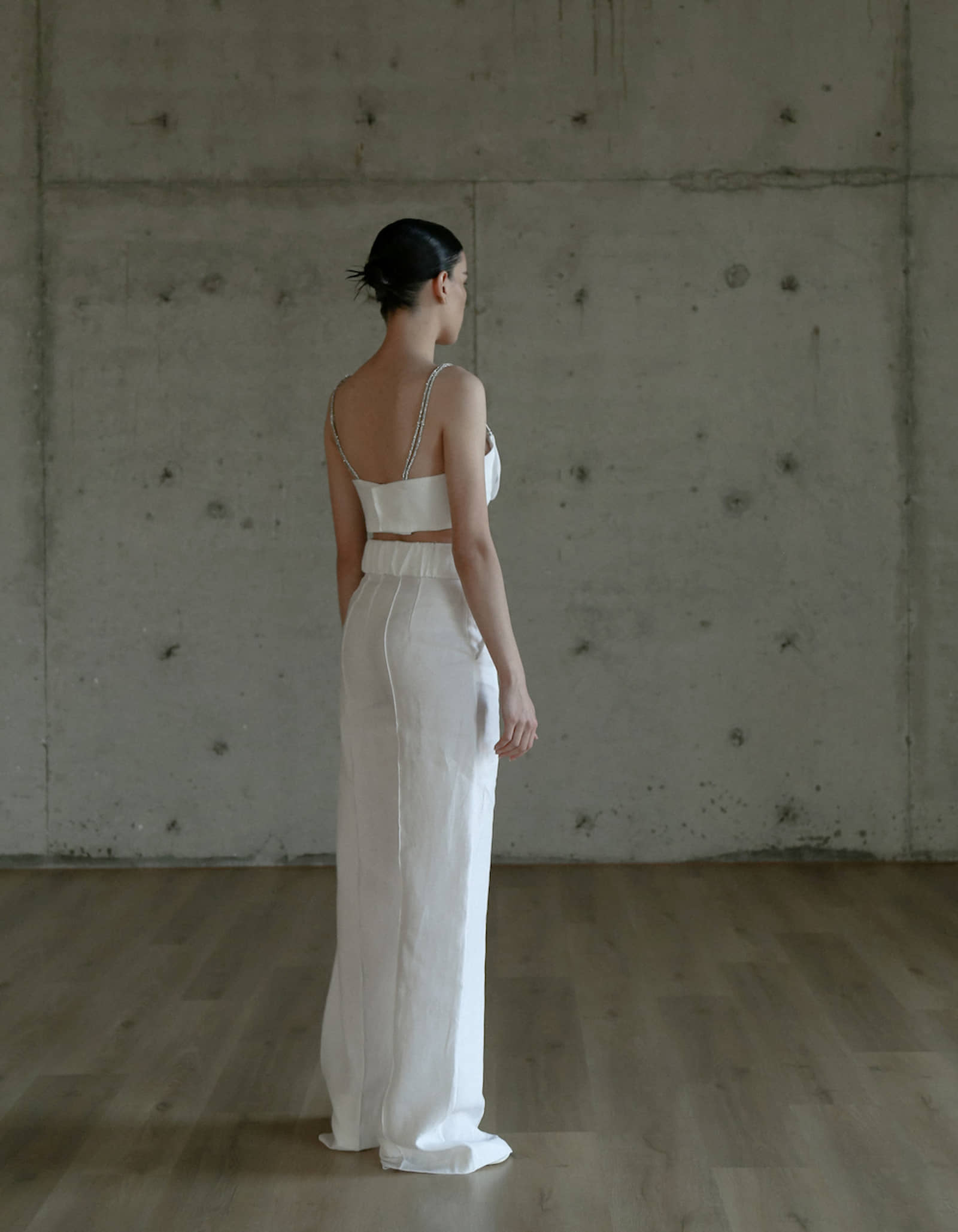 ANJA White Pants High Waisted made by MAET