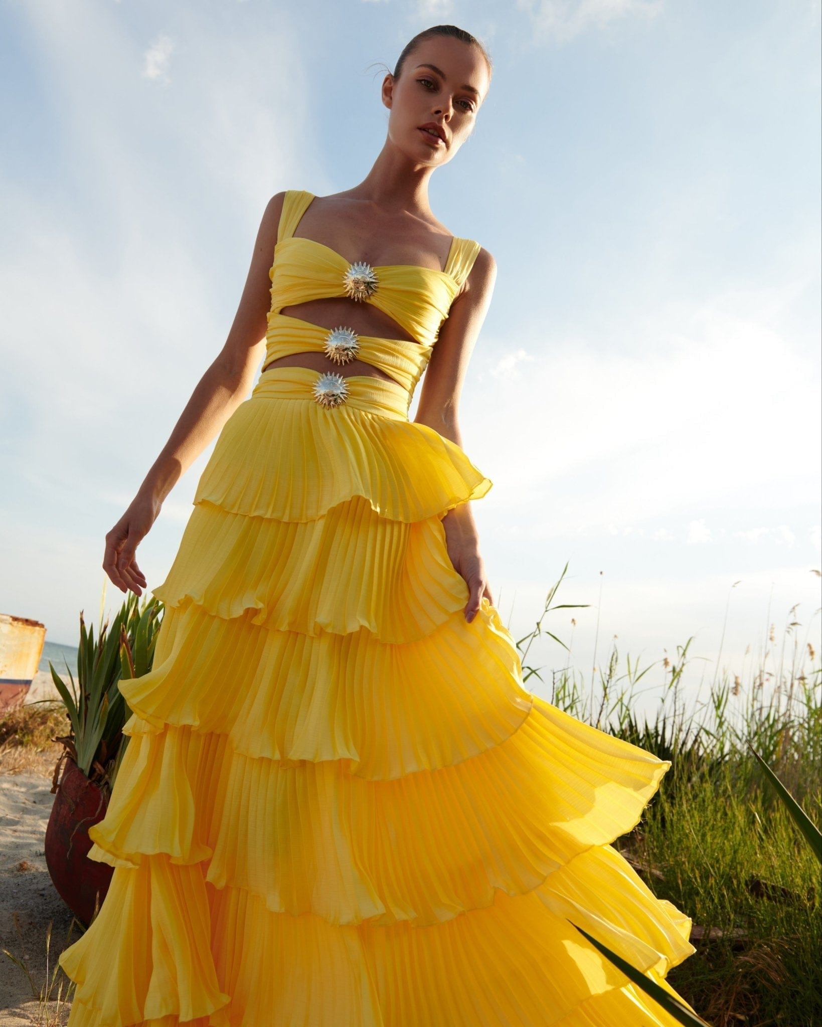 Devin Dress - Yellow in Yellow made by Gigii's