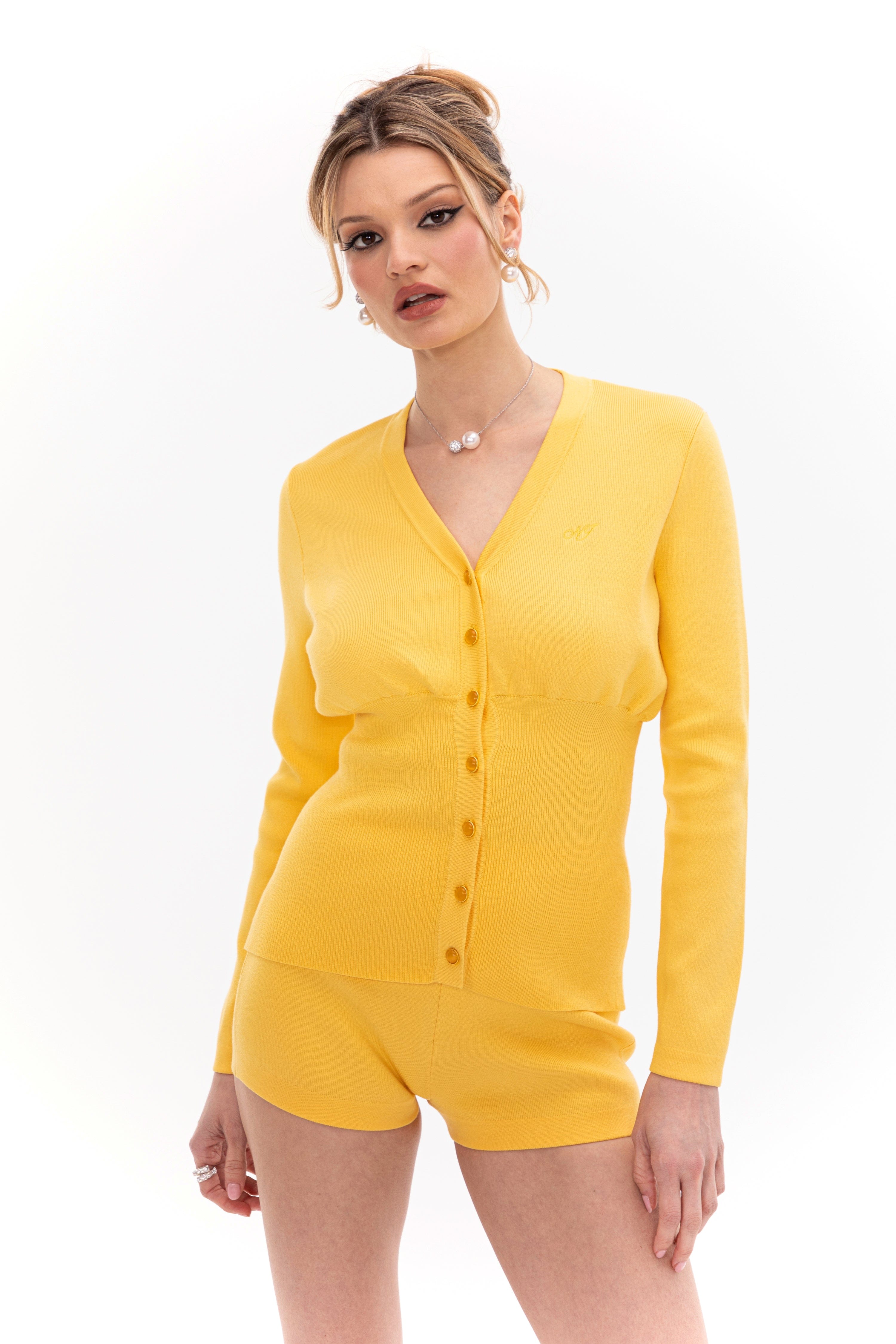 Naomi Knit Set (Yellow) made by Nana Jacqueline