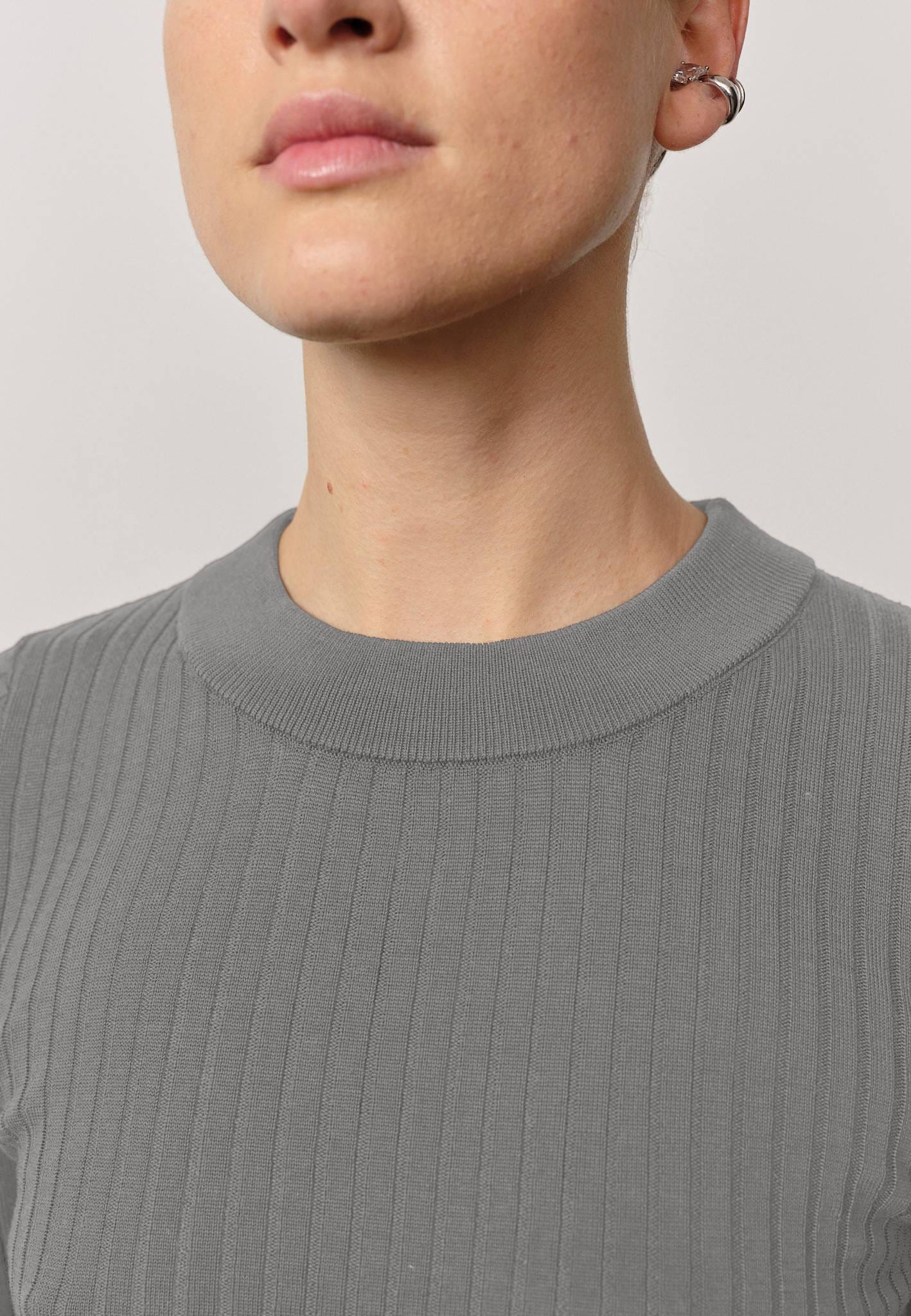 Daniella Knit Blouse - Light Grey made by HERSKIND