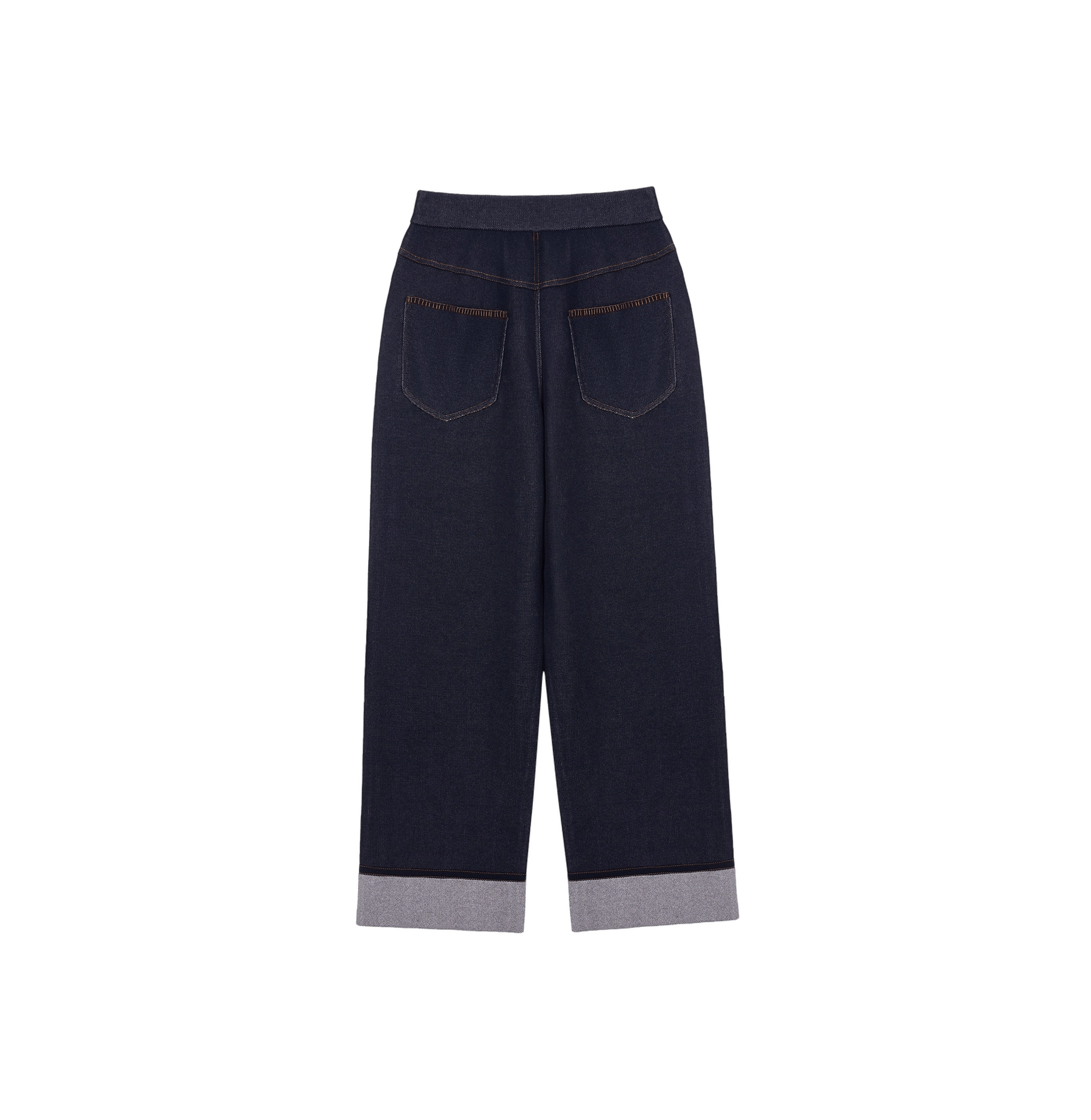 DENIM-LOOK TROUSERS made by CRUSH Collection