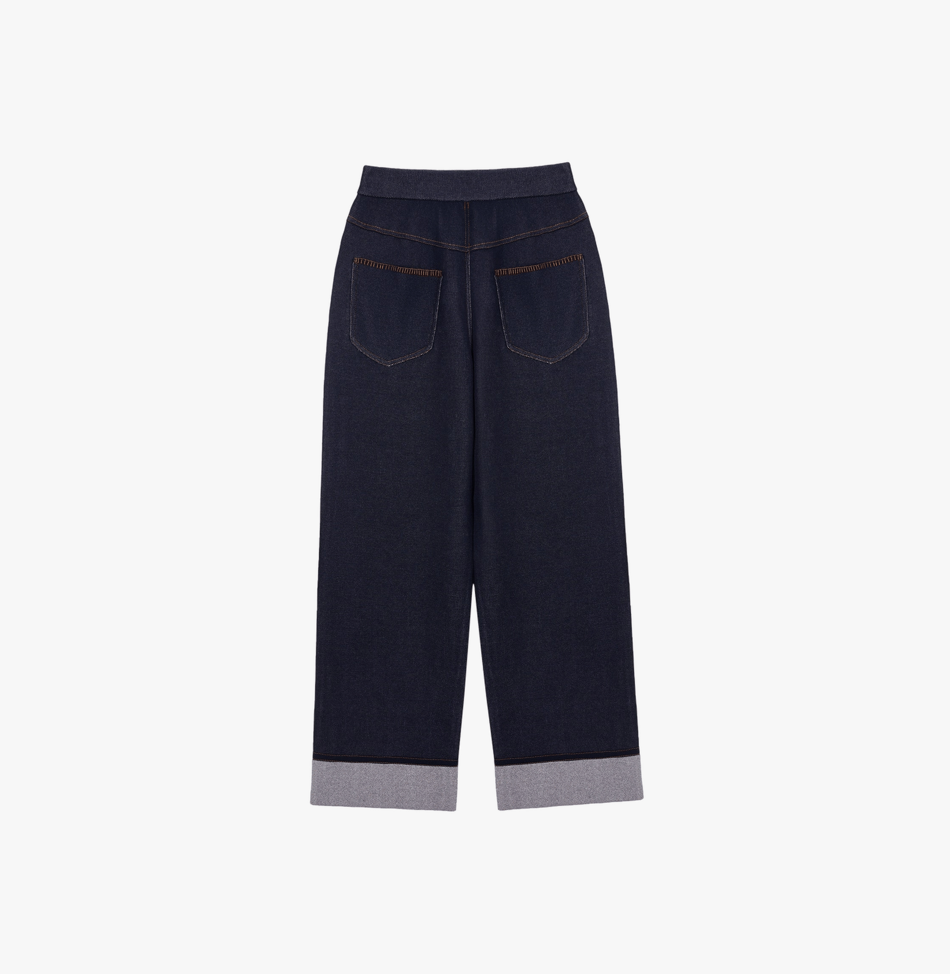 DENIM-LOOK TROUSERS made by CRUSH Collection