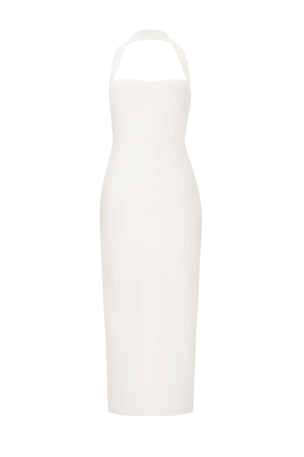 Zoa White Bustier Midi Dress made by Lora Istanbul