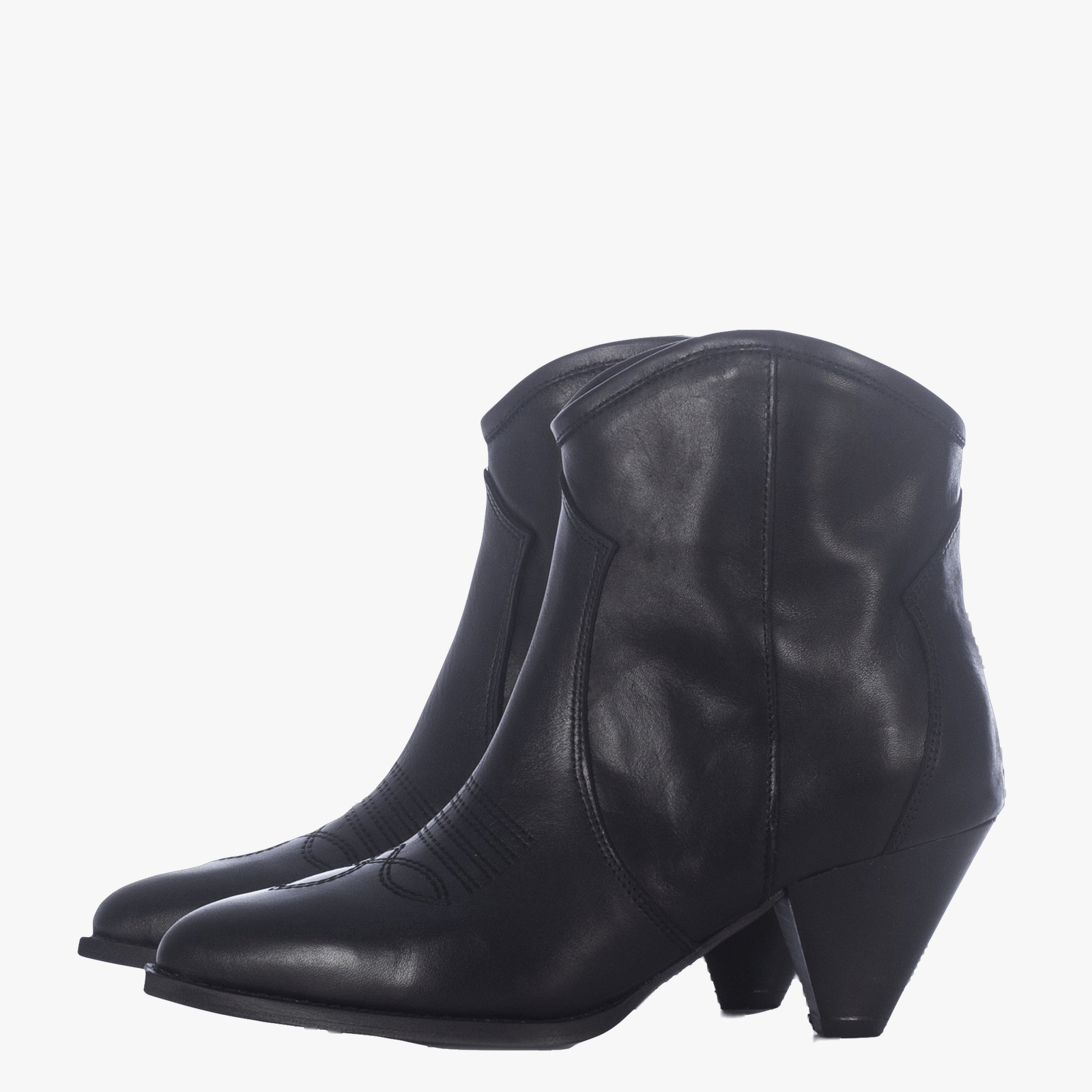 CREAM BLACK ANKLE BOOTS made by Toral