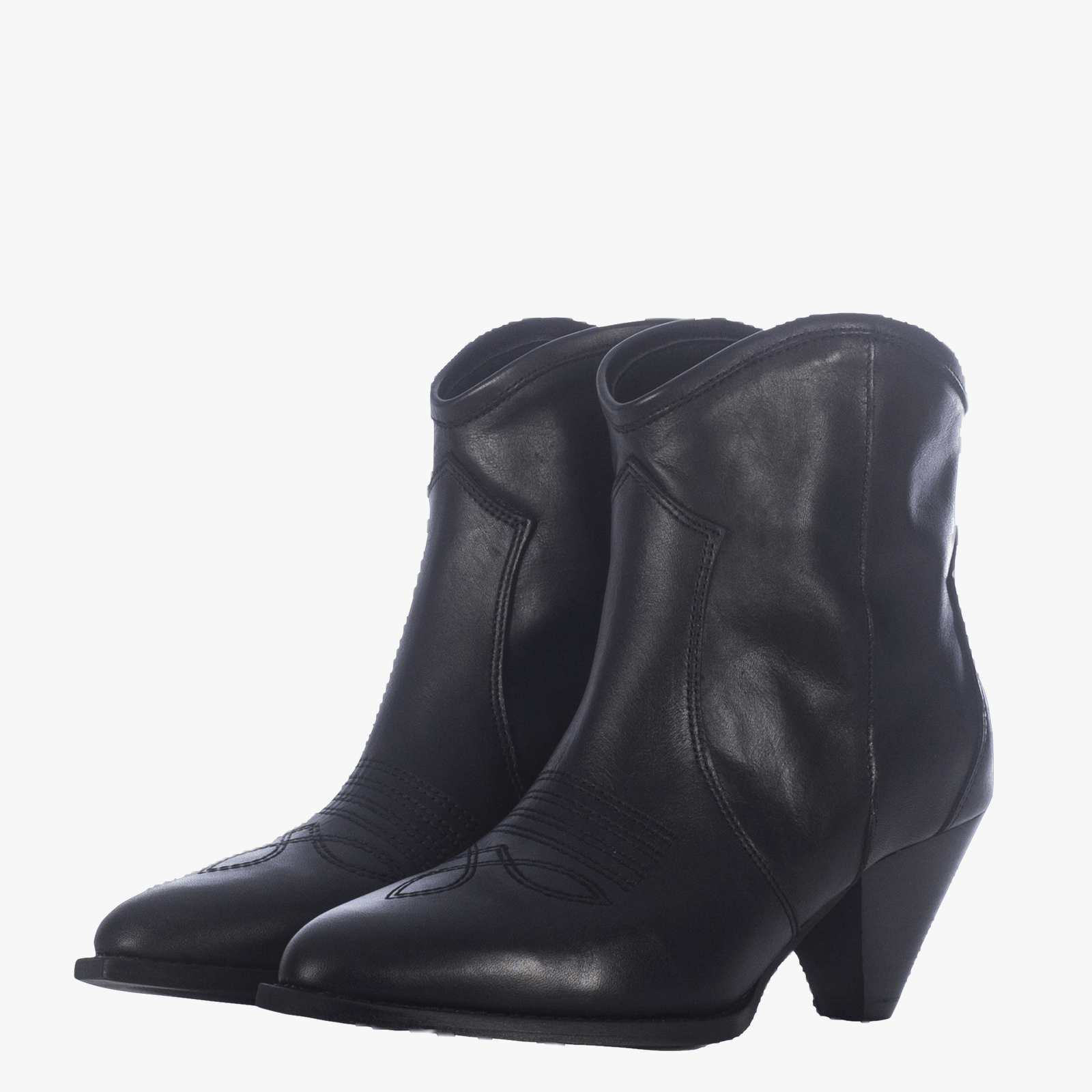 CREAM BLACK ANKLE BOOTS made by Toral