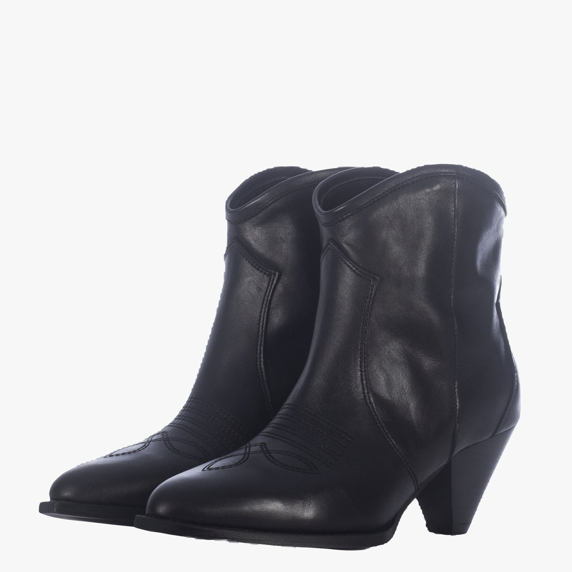 CREAM BLACK ANKLE BOOTS made by Toral