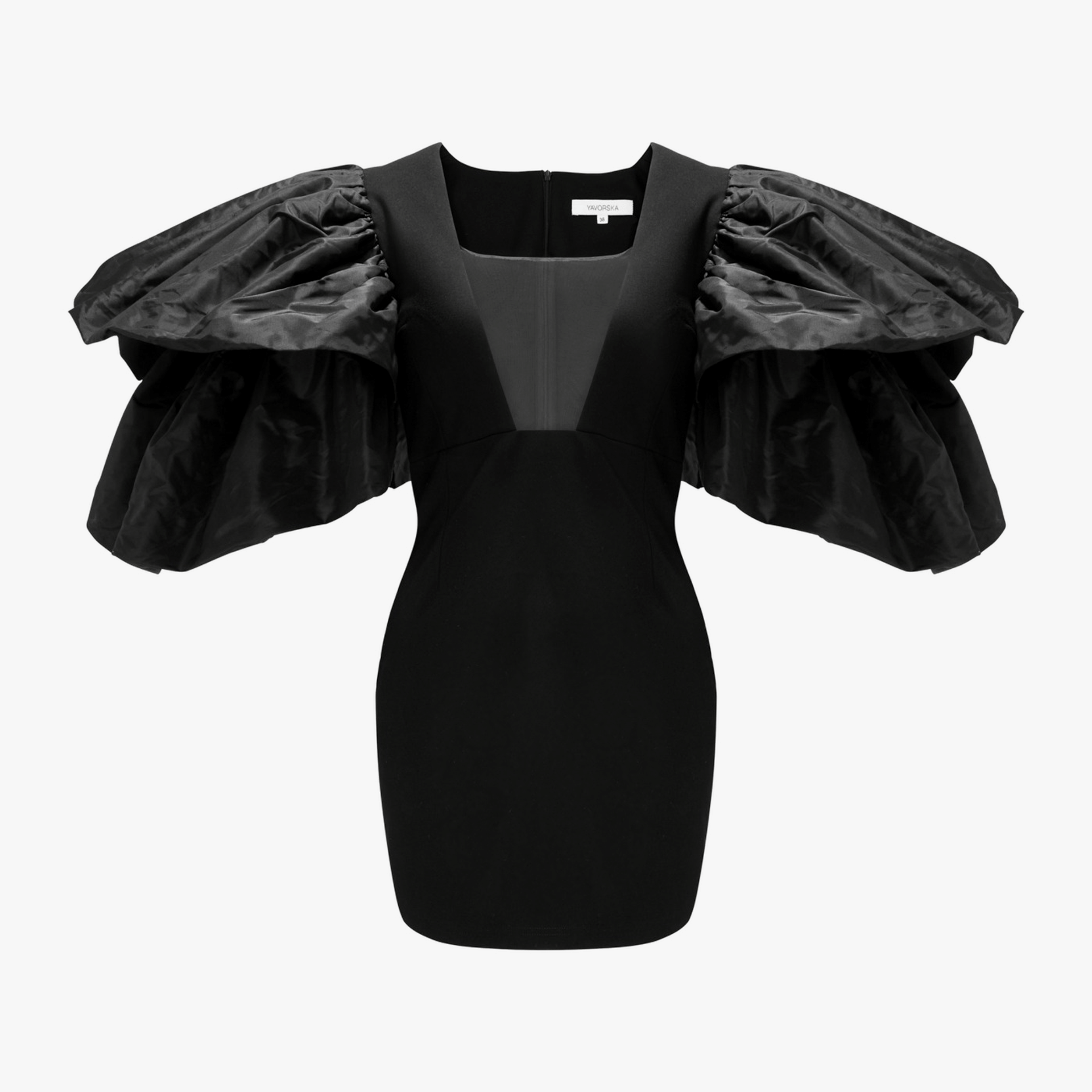 Dress With Deep Neckline made by YAVORSKA