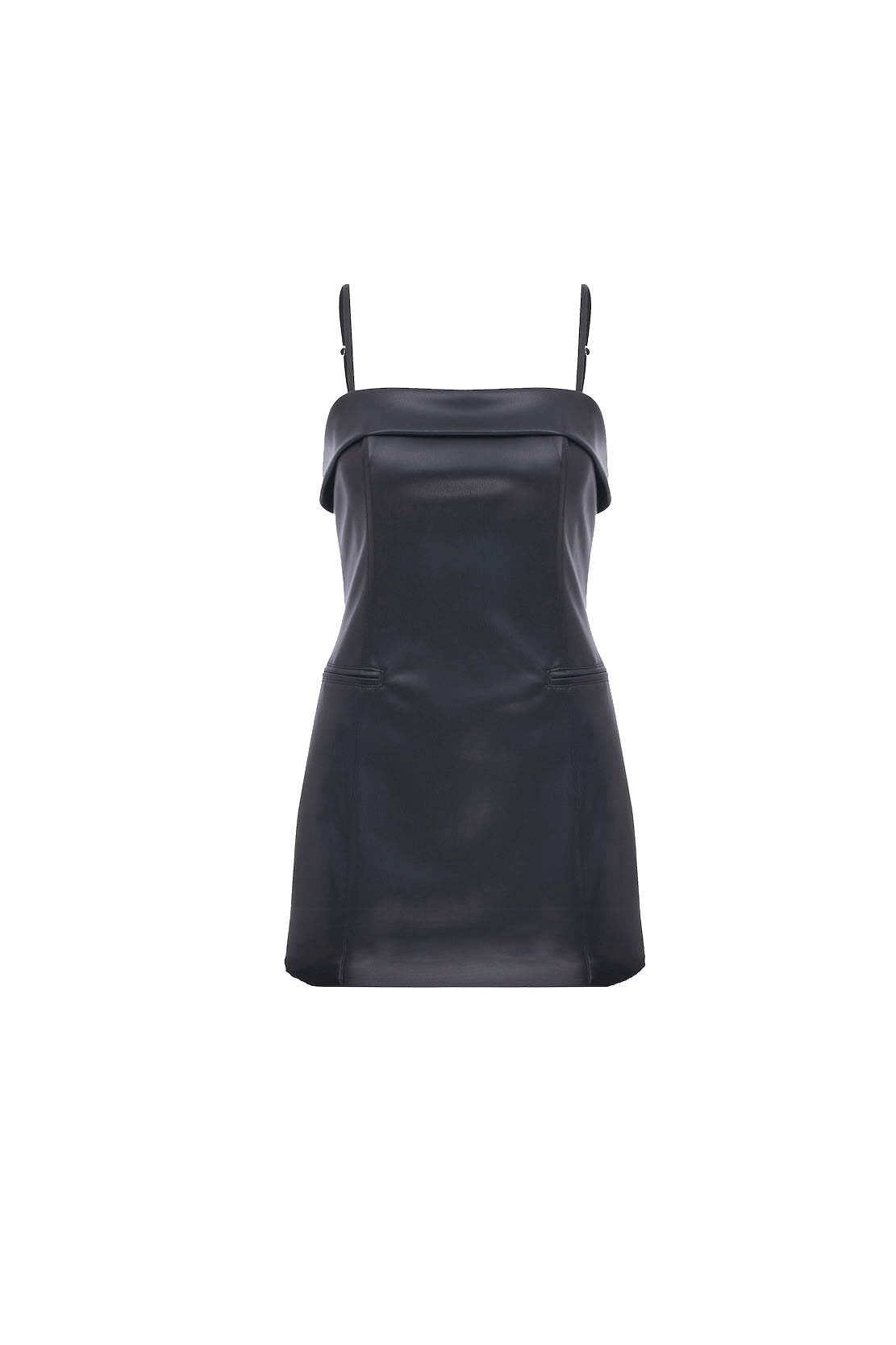 Gaia Mini Leather Dress In Black made by Nazli Ceren