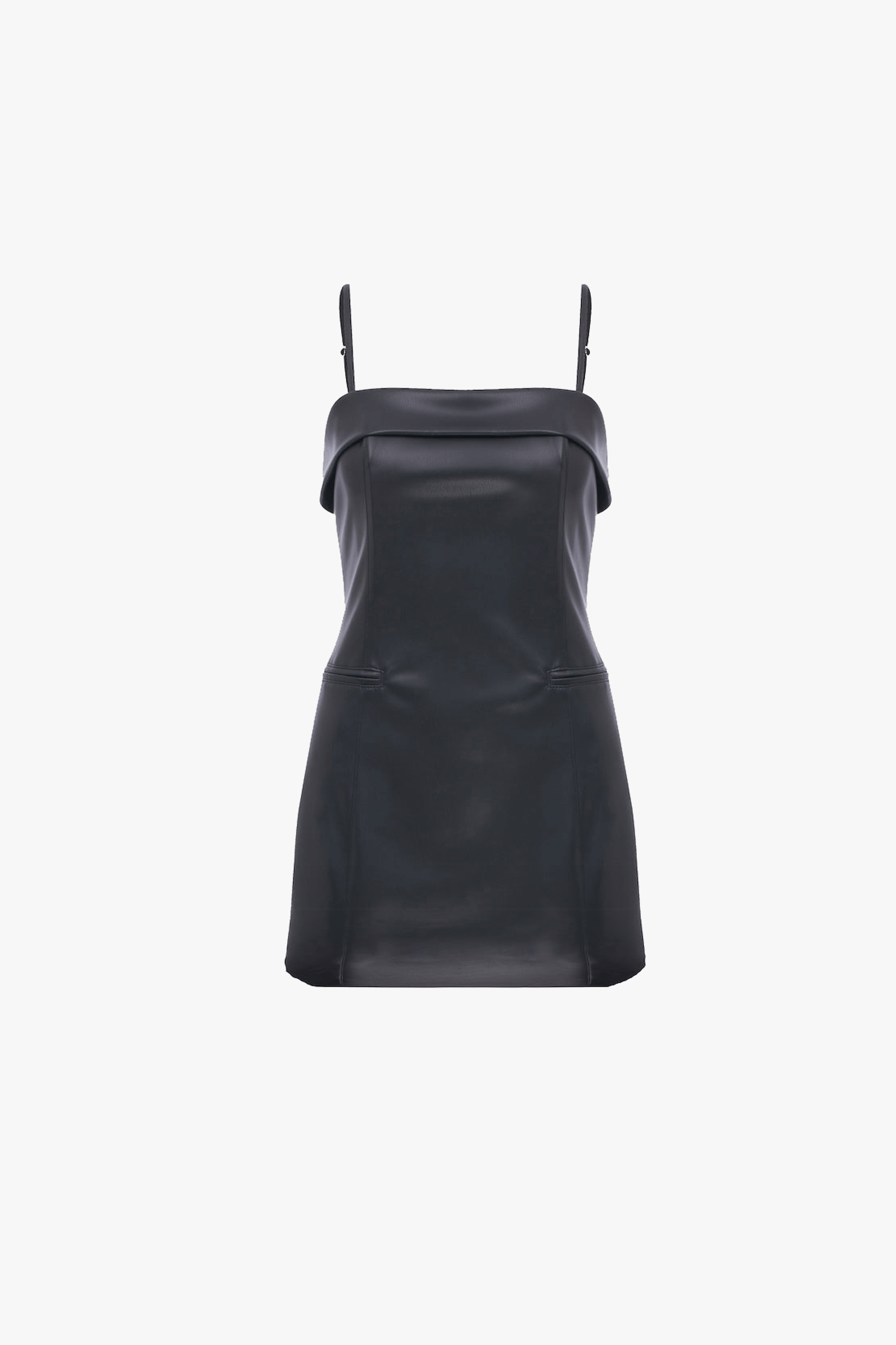 Gaia Mini Leather Dress In Black made by Nazli Ceren