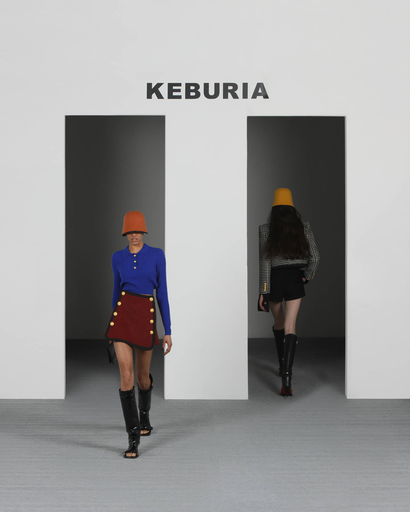 CABLE-KNIT WOOL-CASHMERE SWEATER in Blue made by KEBURIA
