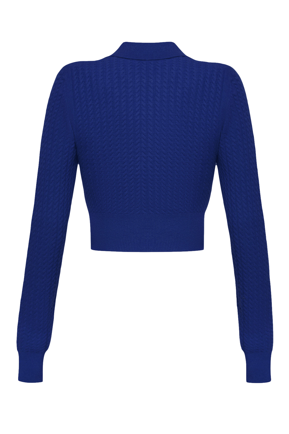 CABLE-KNIT WOOL-CASHMERE SWEATER in Blue made by KEBURIA