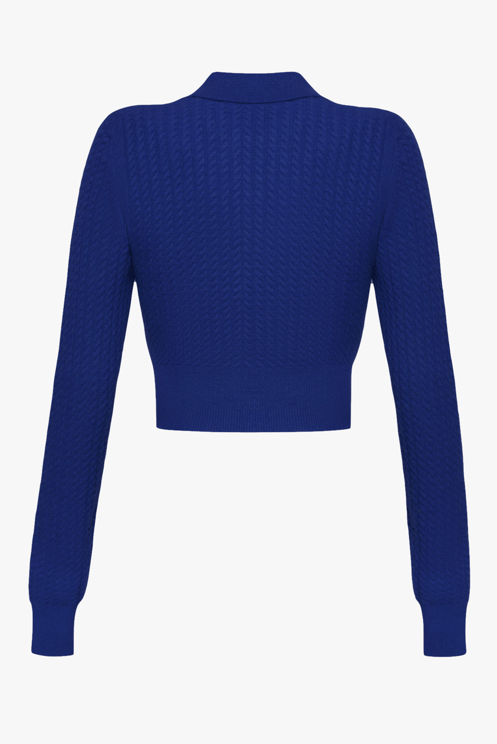 CABLE-KNIT WOOL-CASHMERE SWEATER in Blue made by KEBURIA