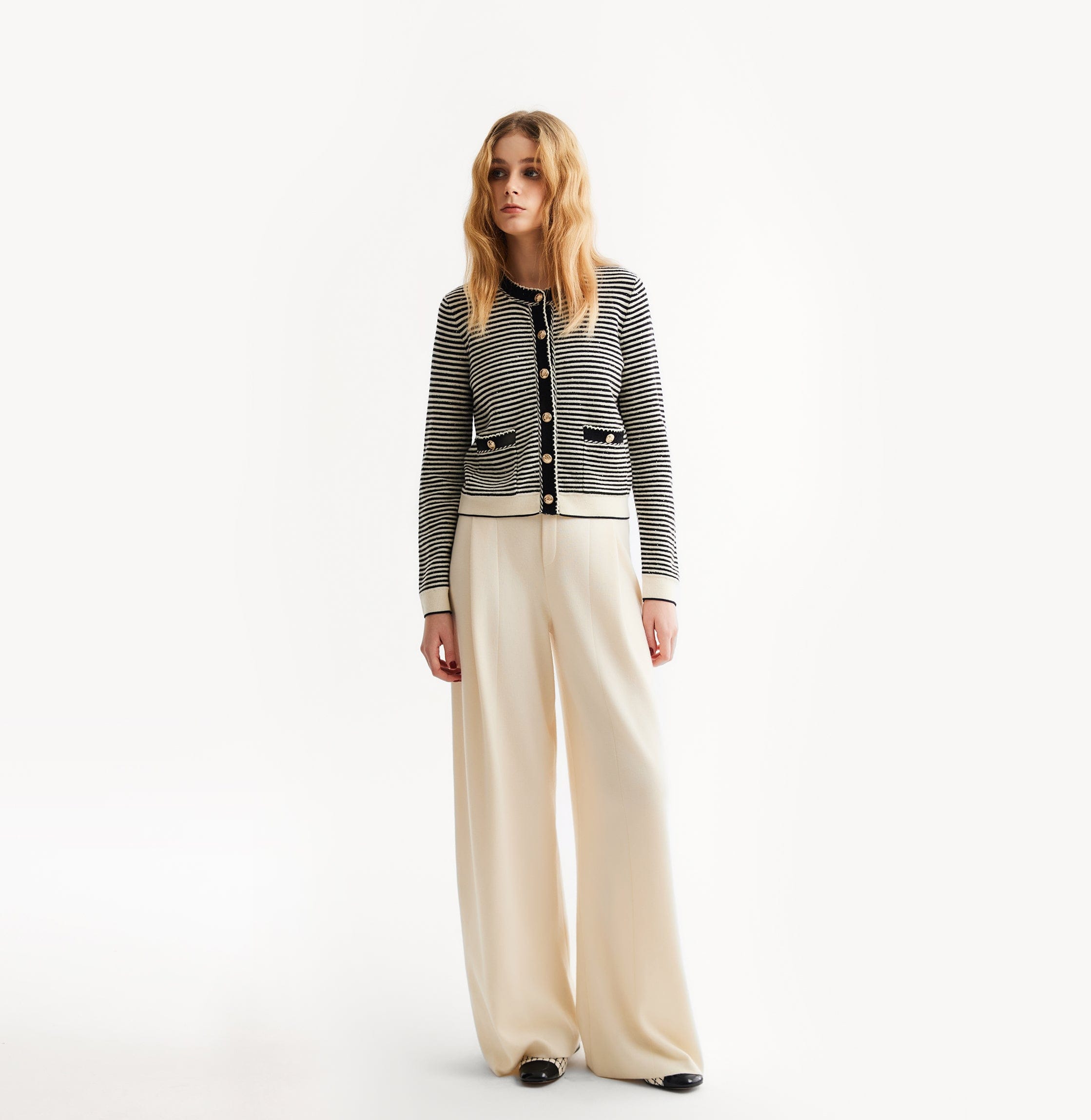 MULTICOLOR STRIPED CARDIGAN made by CRUSH Collection