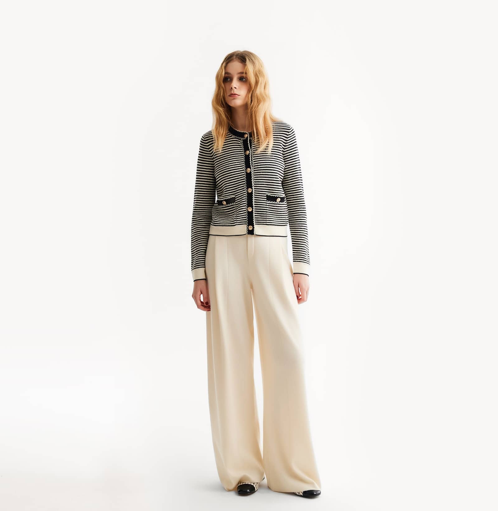 MULTICOLOR STRIPED CARDIGAN made by CRUSH Collection