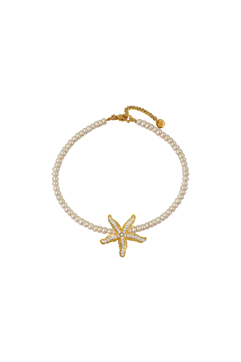 Sienna's Starfish Pearl Necklace Daphne X Oceanus made by Oceanus Swimwear
