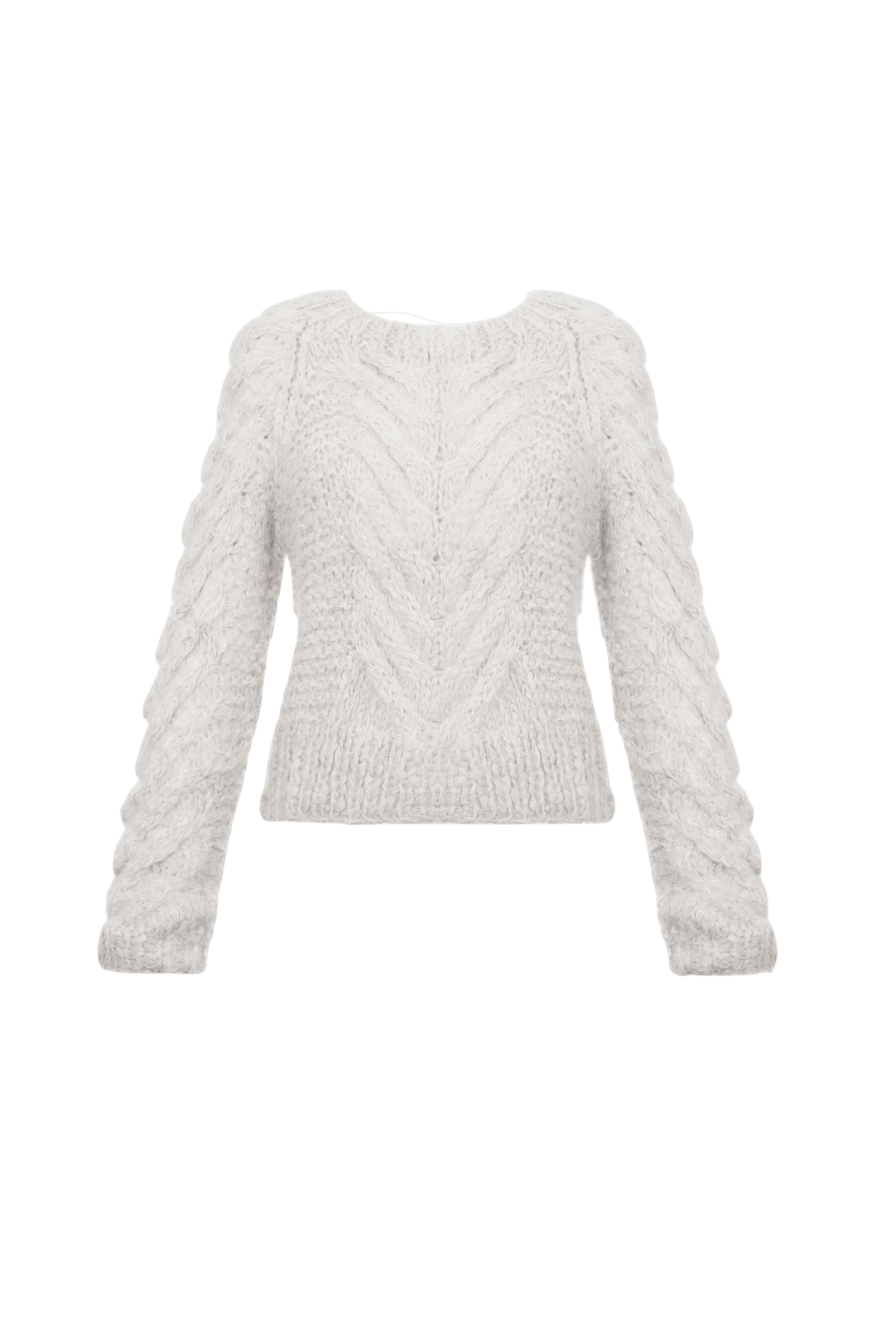 JAQARU sweater in White made by AYNI