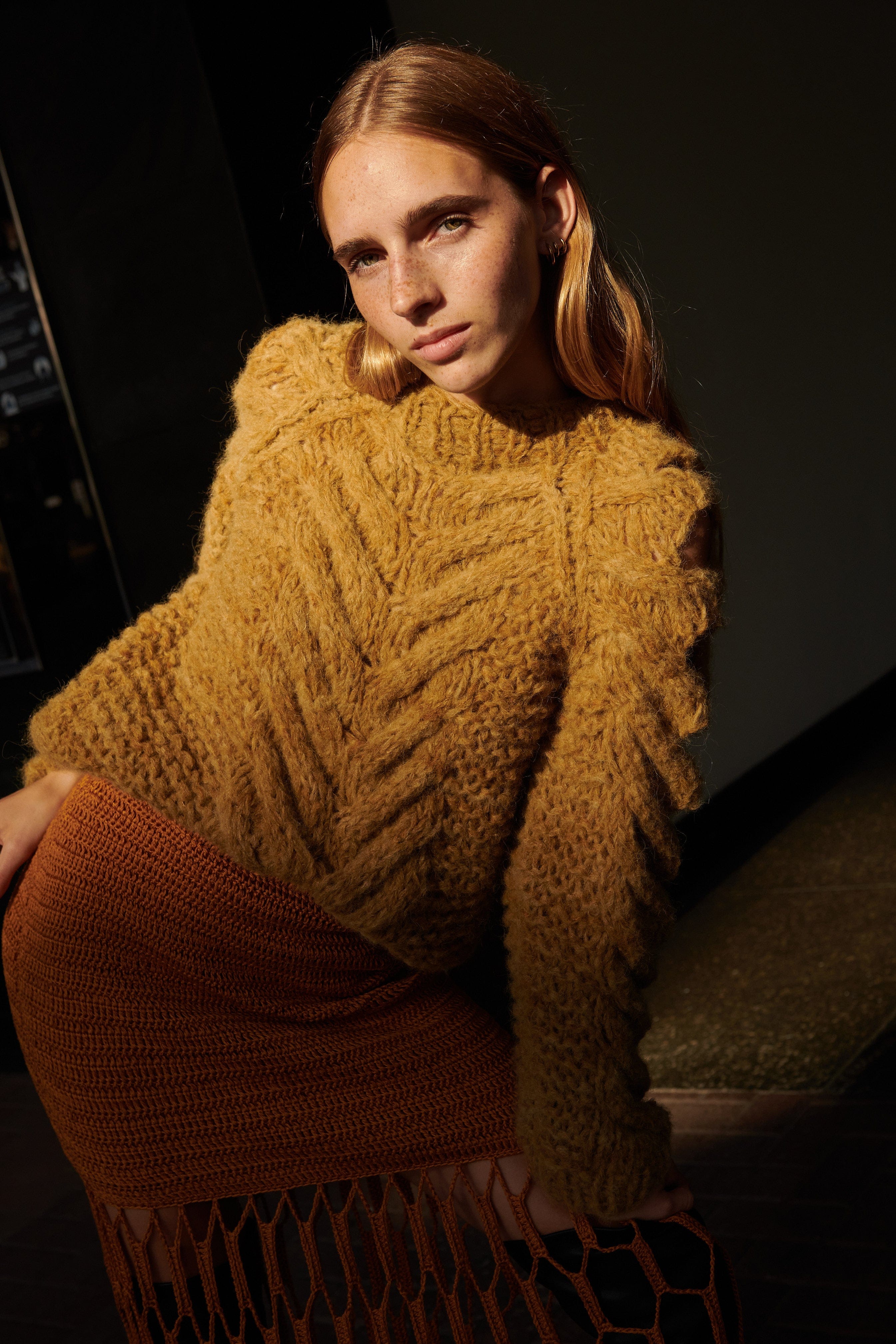 JAQARU sweater in Yellow made by AYNI