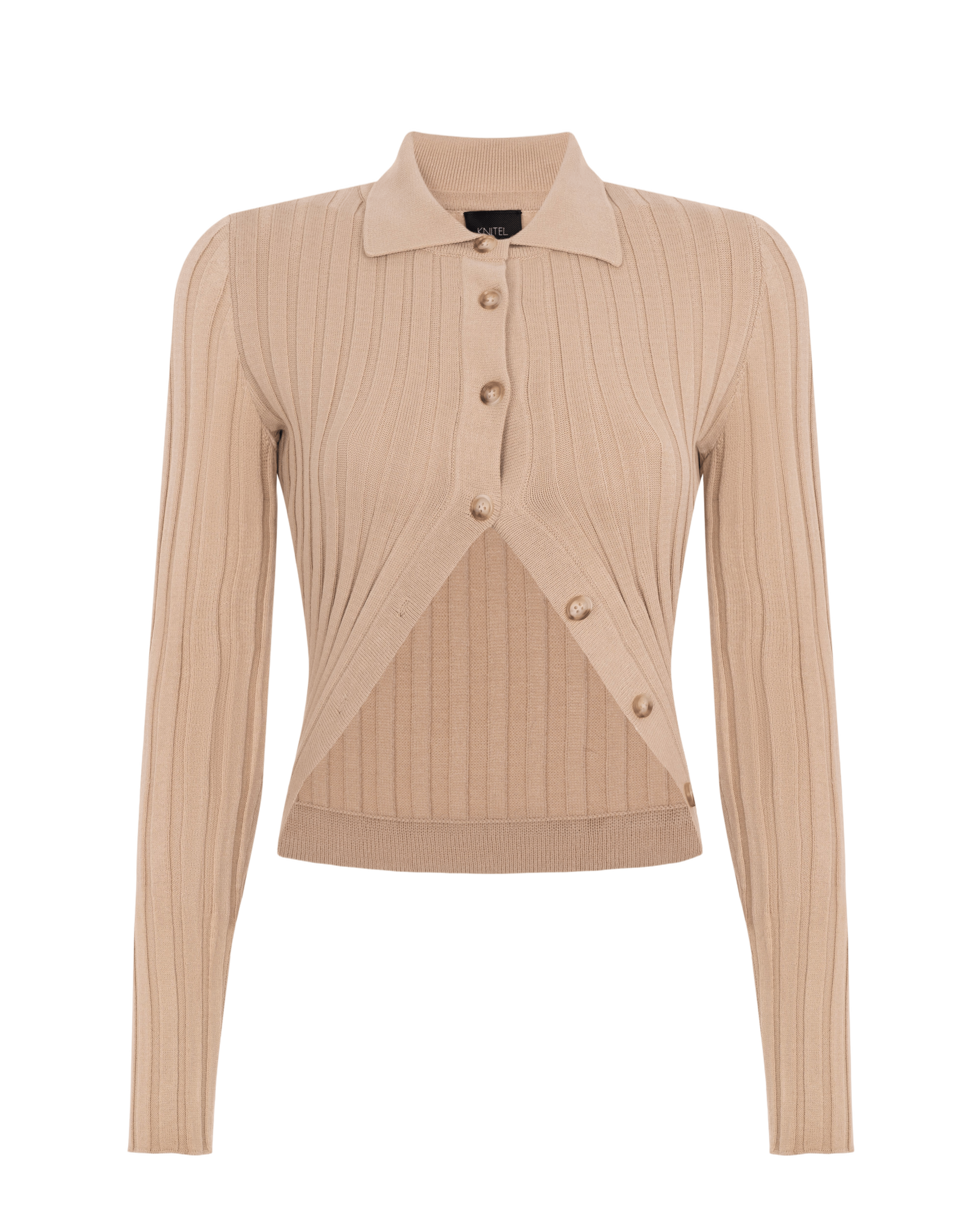 Cropped polo made by KNITEL