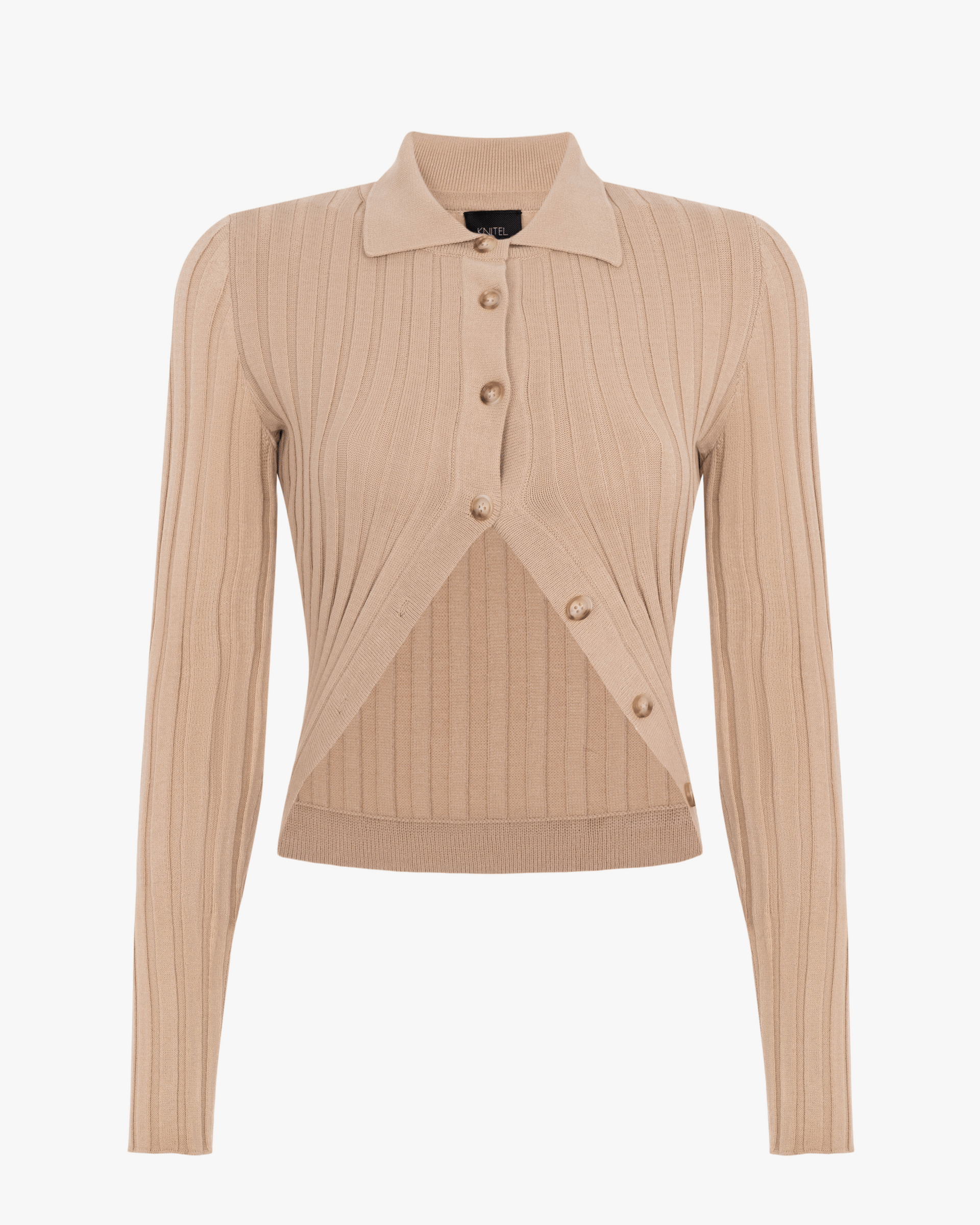 Cropped polo made by KNITEL