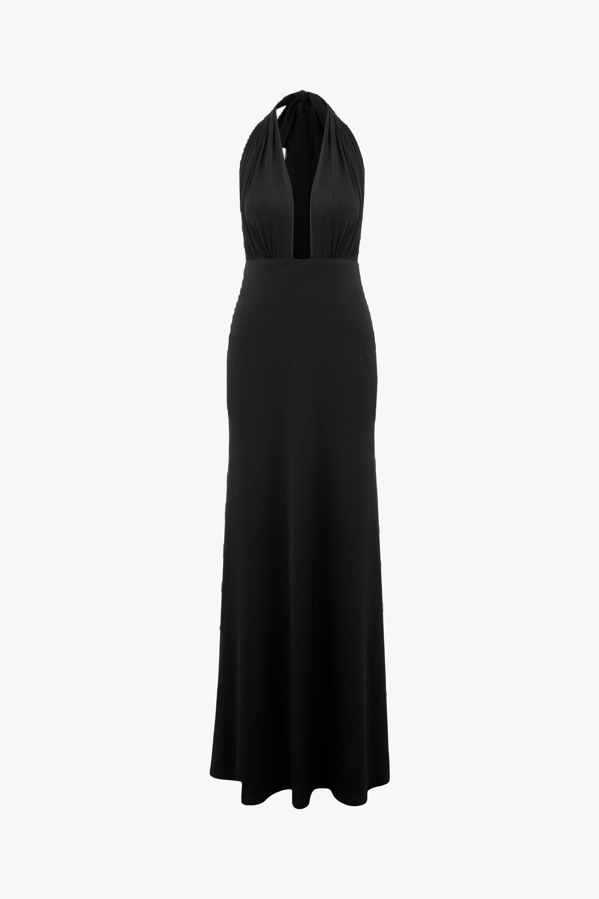 Ines Jersey Long Dress in Noire in Black made by Nazli Ceren