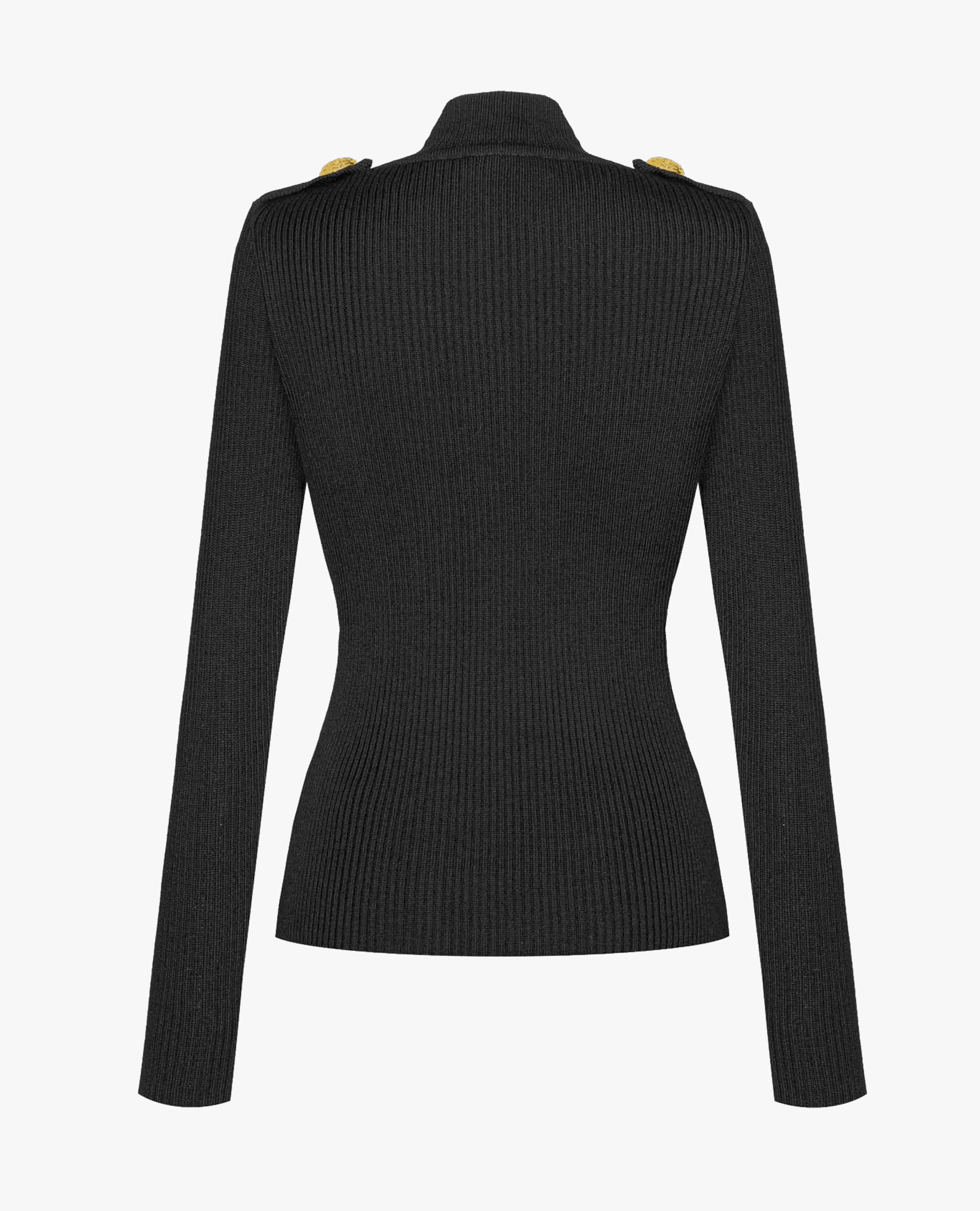 BLACK MERINO WOOL GOLF made by BENU Studio