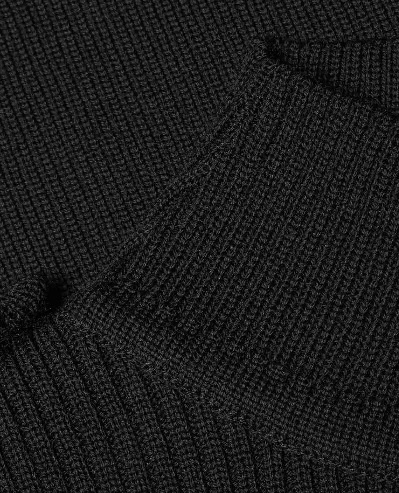 BLACK MERINO WOOL GOLF made by BENU Studio