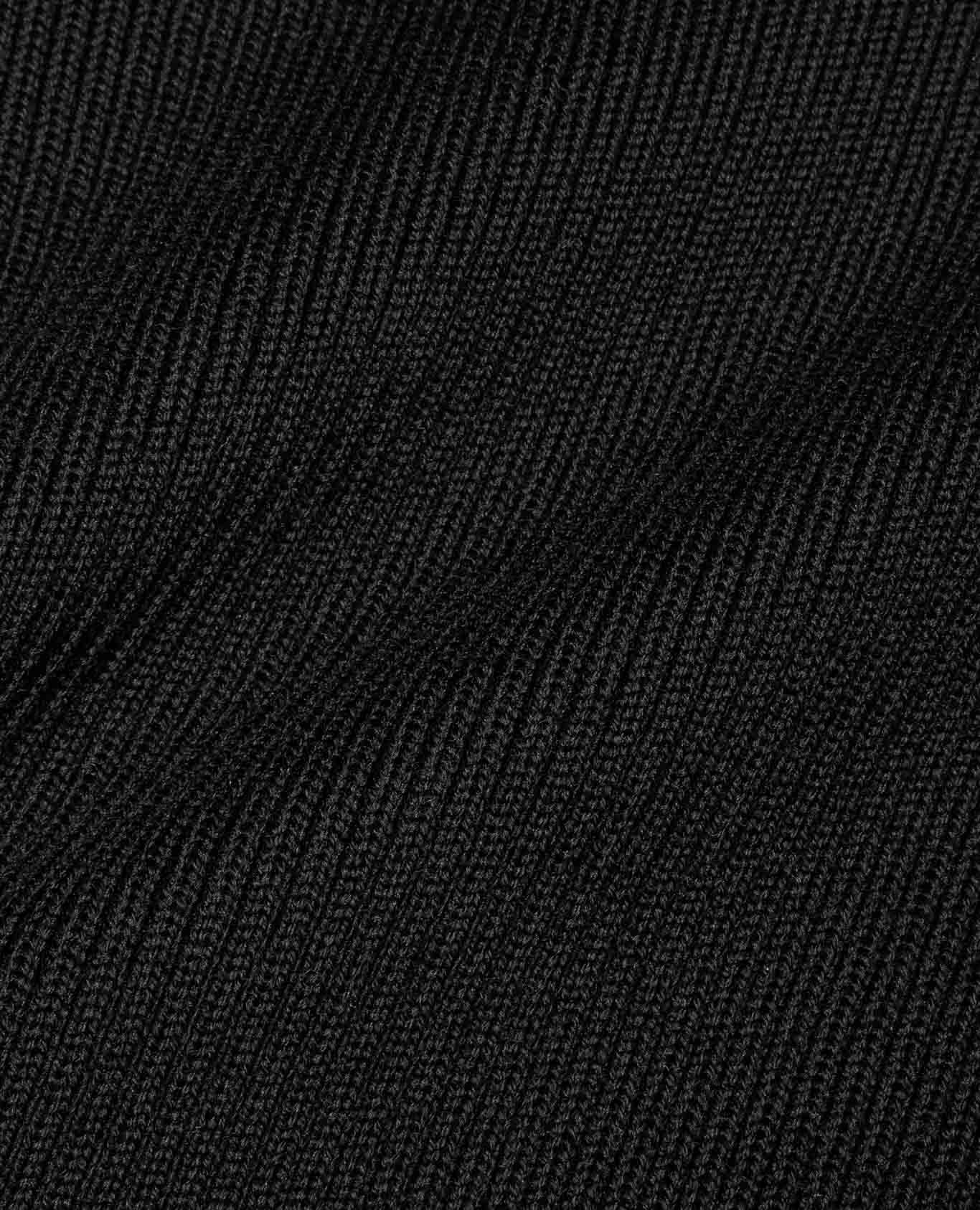 BLACK MERINO WOOL GOLF made by BENU Studio