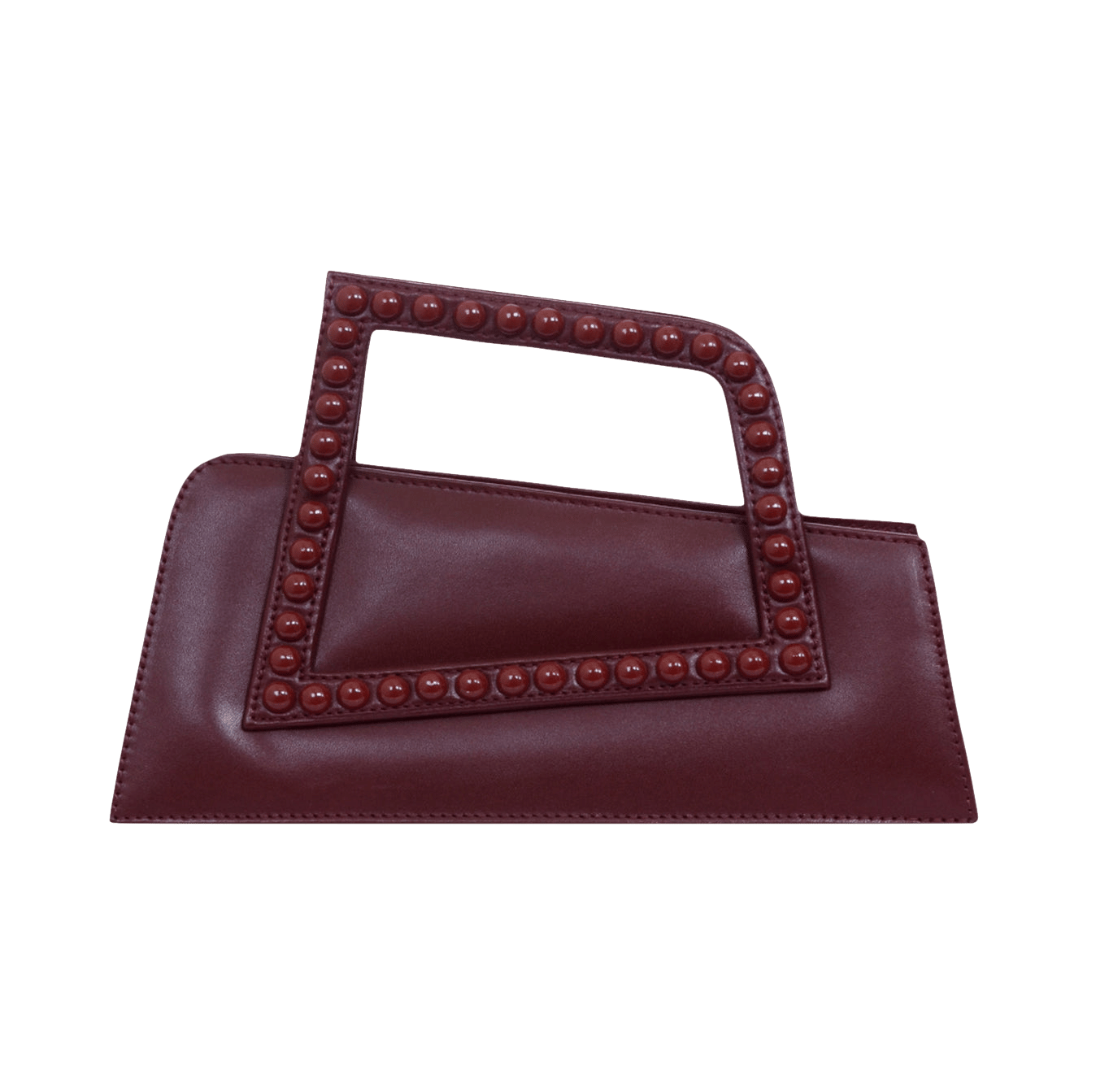 Jalila - Burgundy - Top Handle Bag made by ALIEL