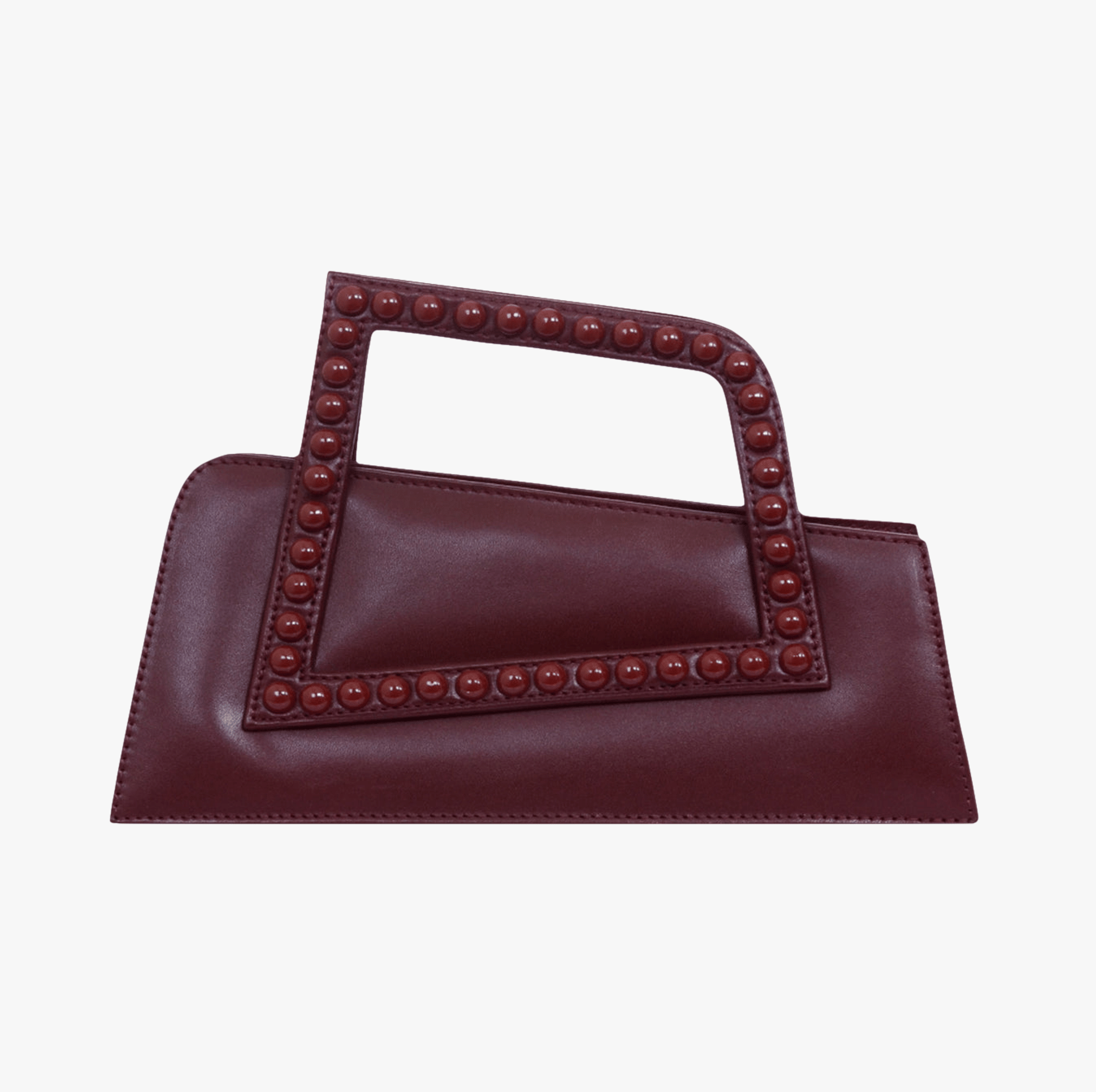 Jalila - Burgundy - Top Handle Bag made by ALIEL