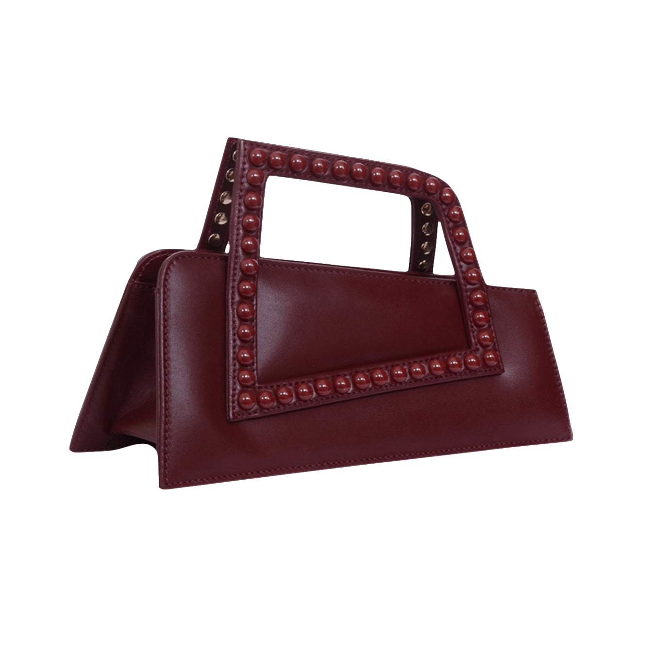 Jalila - Burgundy - Top Handle Bag made by ALIEL
