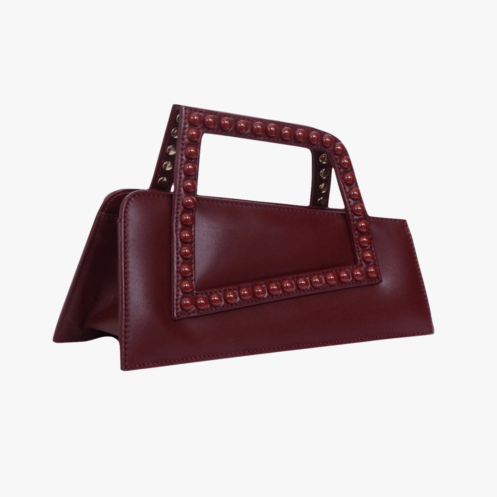 Jalila - Burgundy - Top Handle Bag made by ALIEL