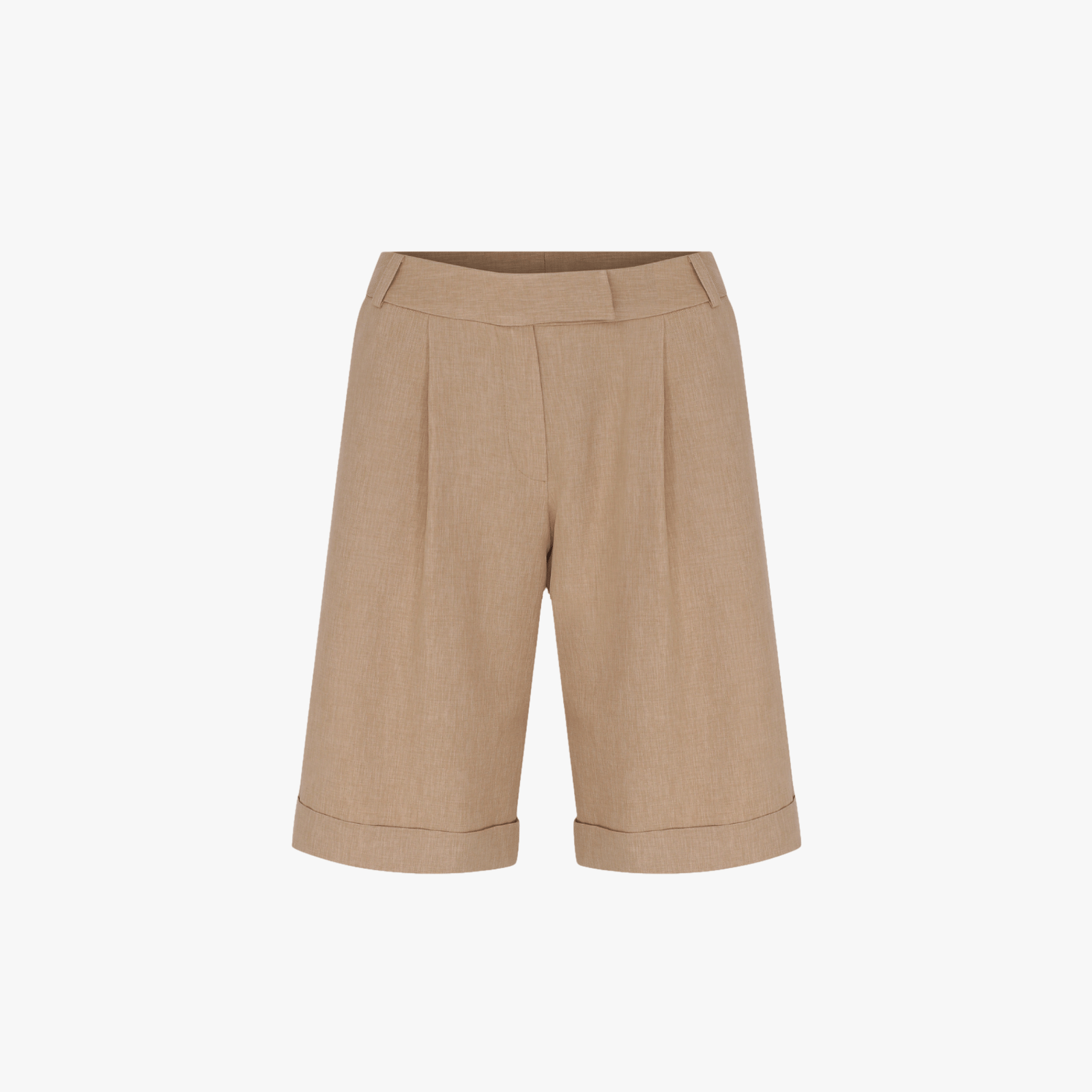 Marde Shorts in Almond Buff in Brown made by Nazli Ceren
