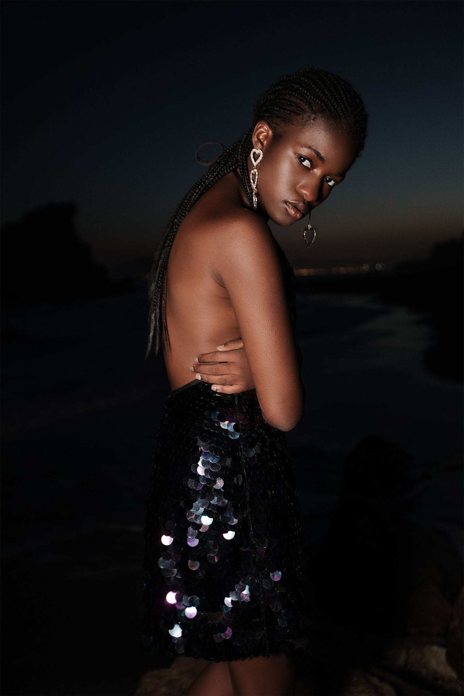 Gaia Sequined Mini Dress made by Lora Istanbul