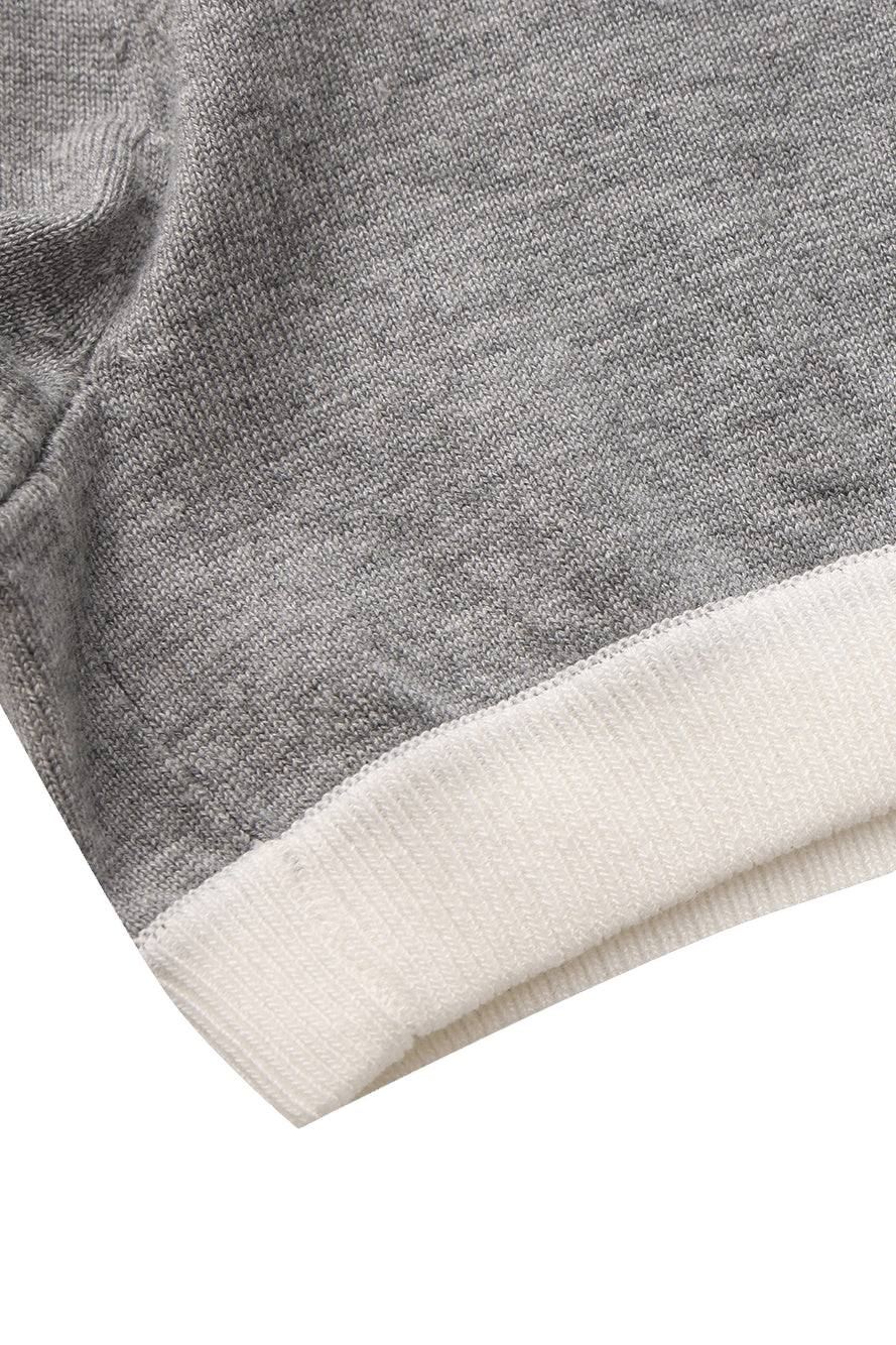 Millie Fold-Over Waistband Grey Knit Shorts made by Nana Jacqueline