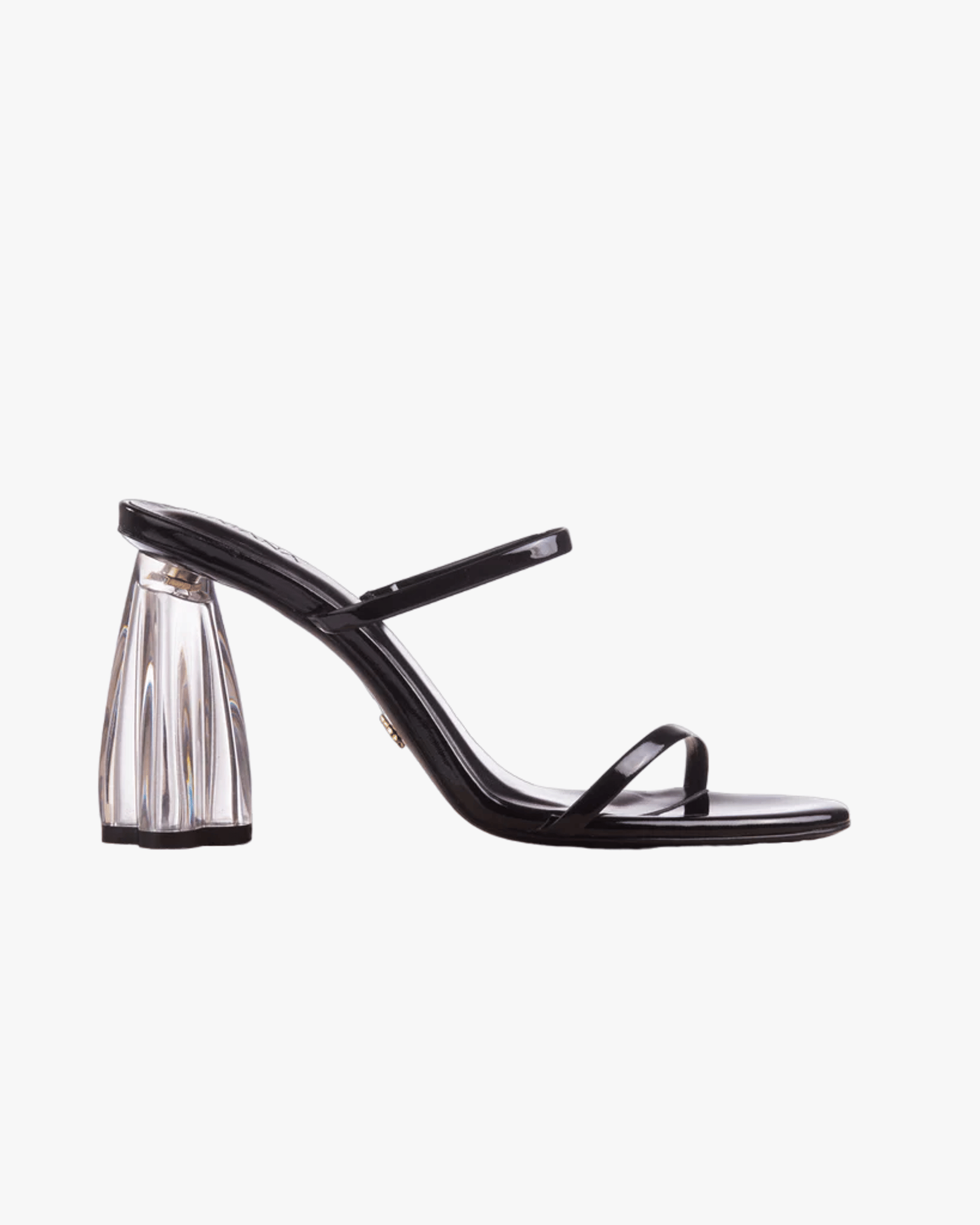 Fiorellini Glass Heel 95 Black Patent in Black made by ATANA