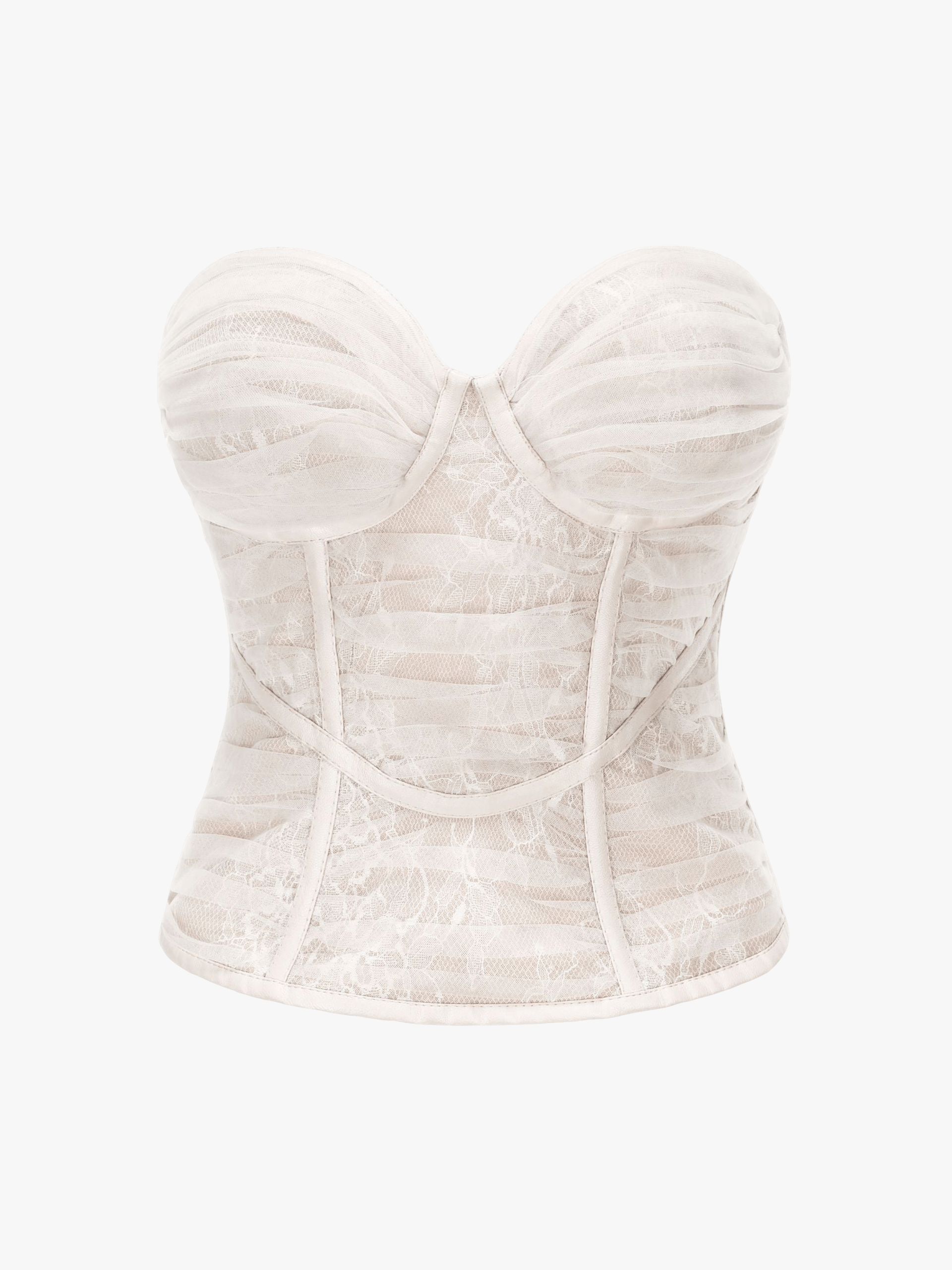 Cara Bustier Top (Off-White) in White made by Nana Jacqueline