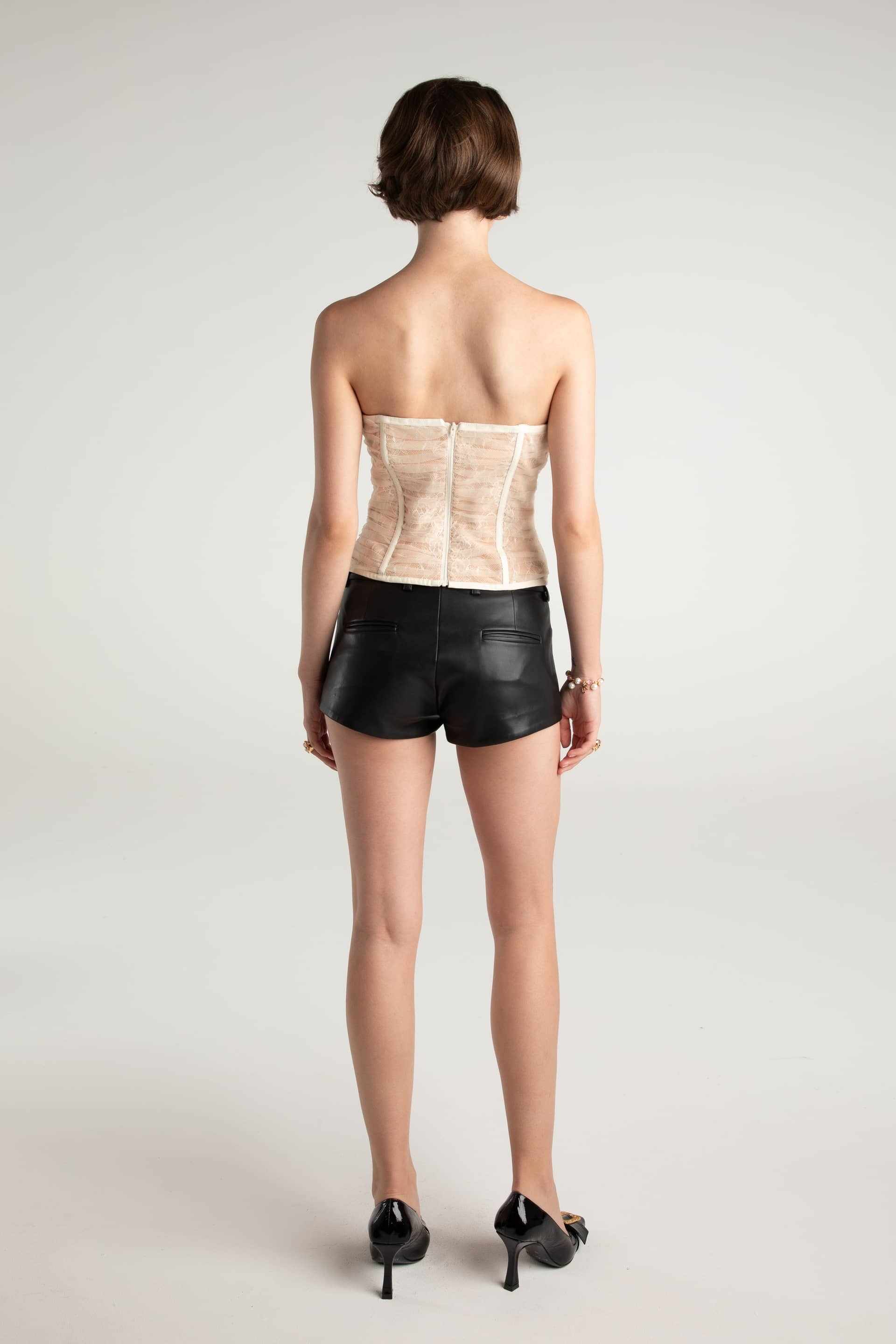 Cara Bustier Top (Off-White) in White made by Nana Jacqueline